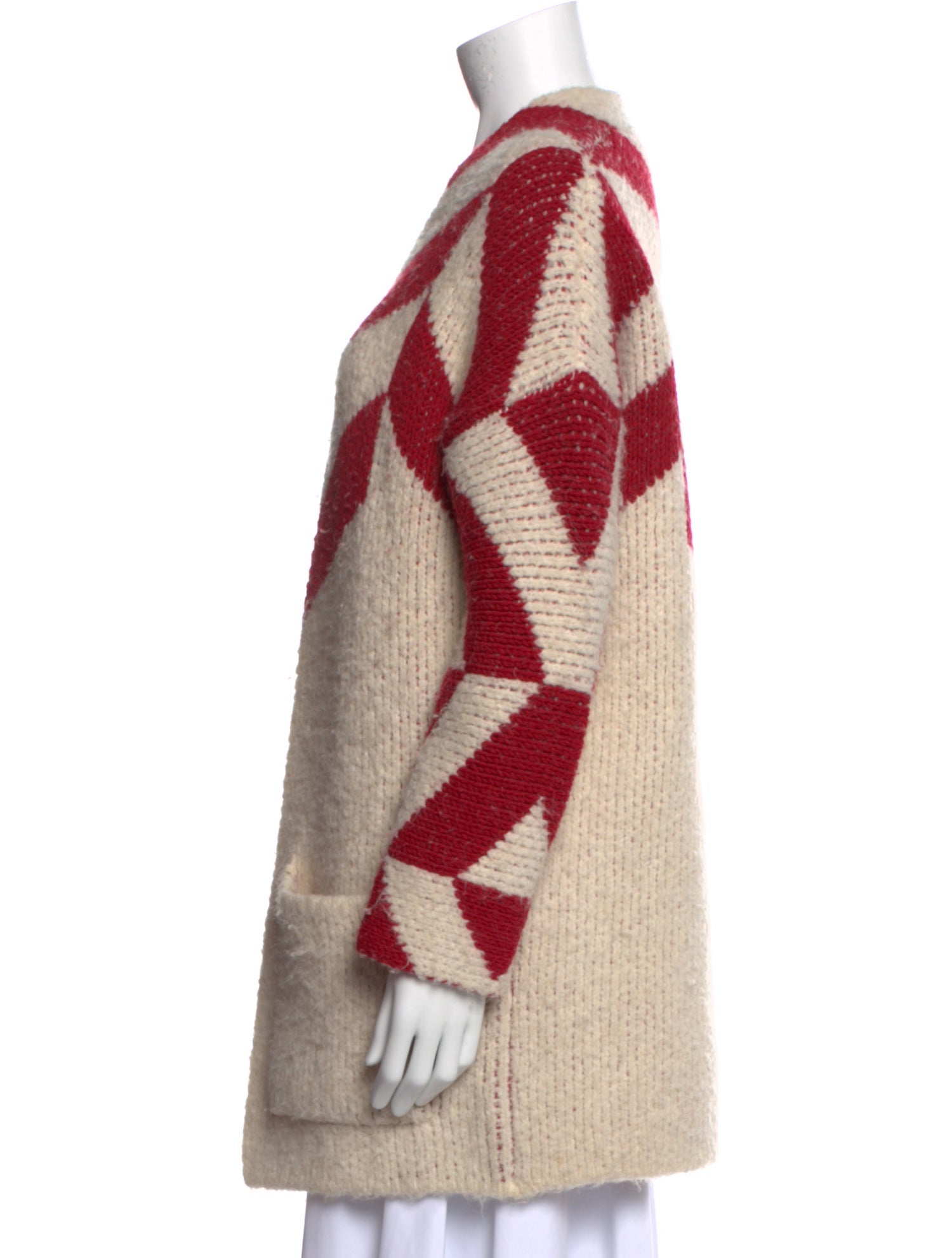 Maje Striped V-Neck Sweater