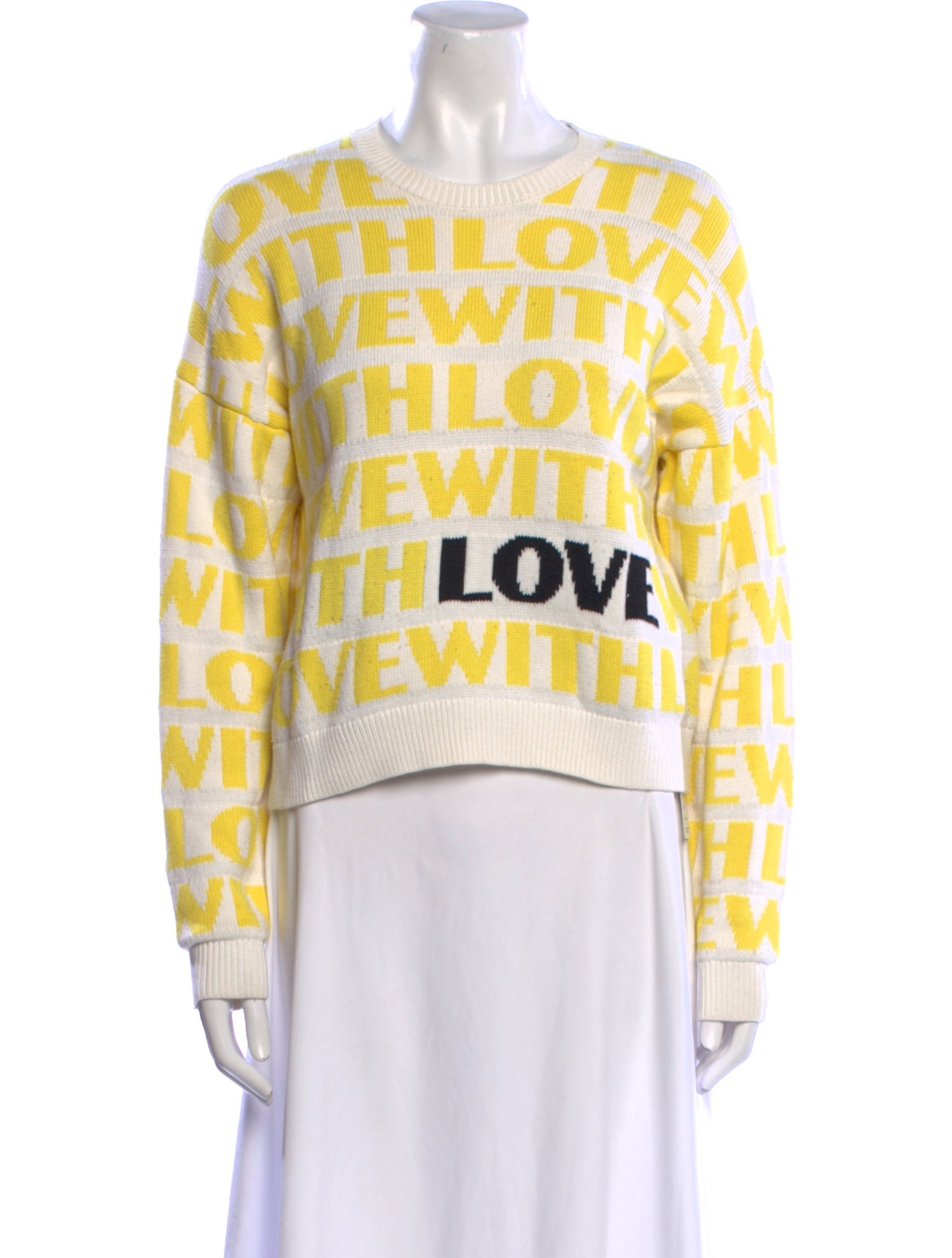 Maje Printed Crew Neck Sweater