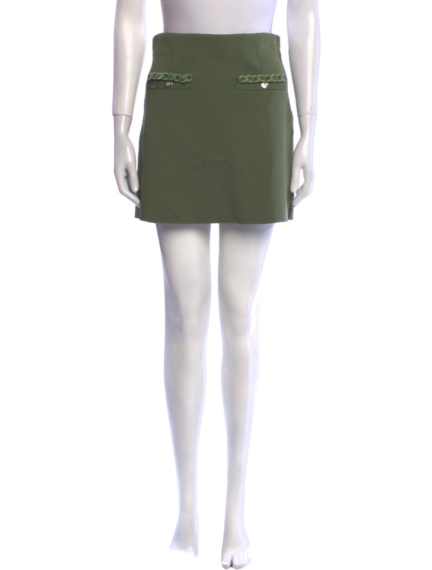 Maje Chain-Link Accents Mini Skirt