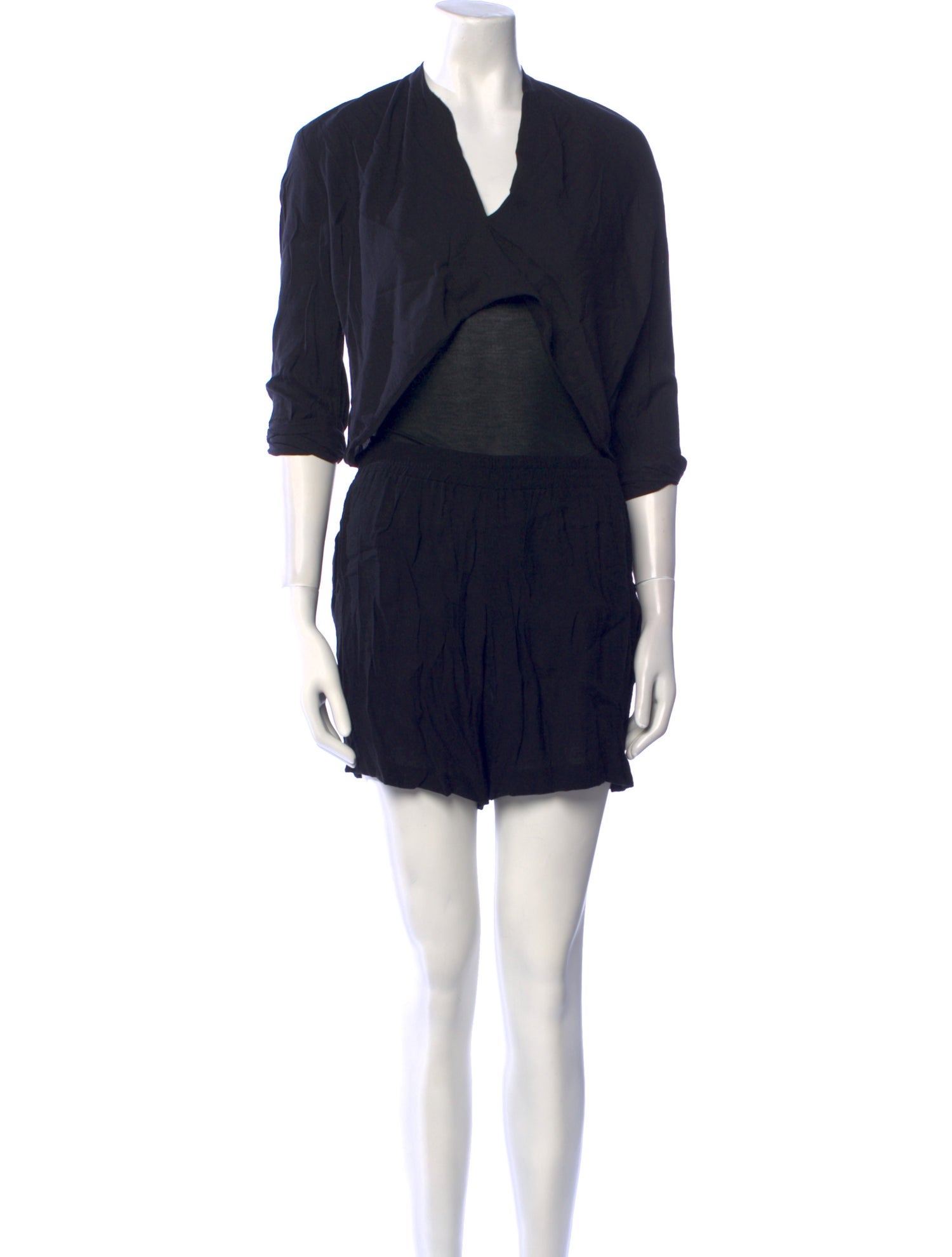 Maje Silk V-Neck Romper