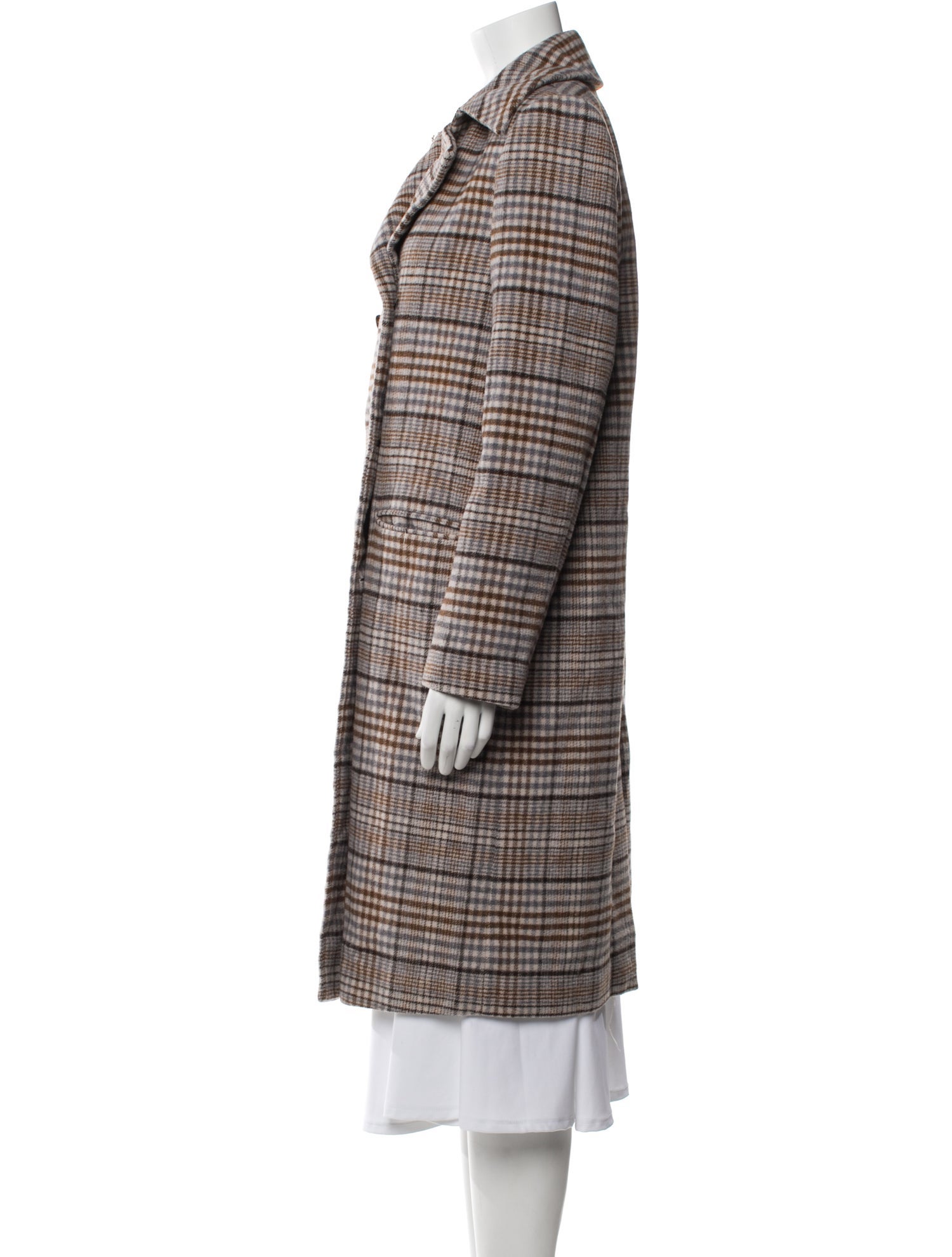 Maje Plaid Print Blazer