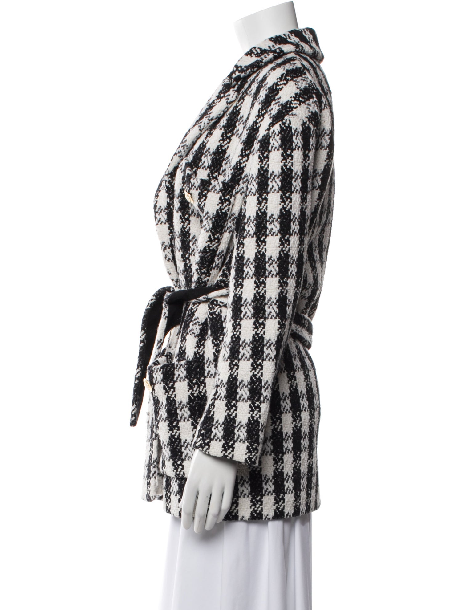 Maje Plaid Print Blazer