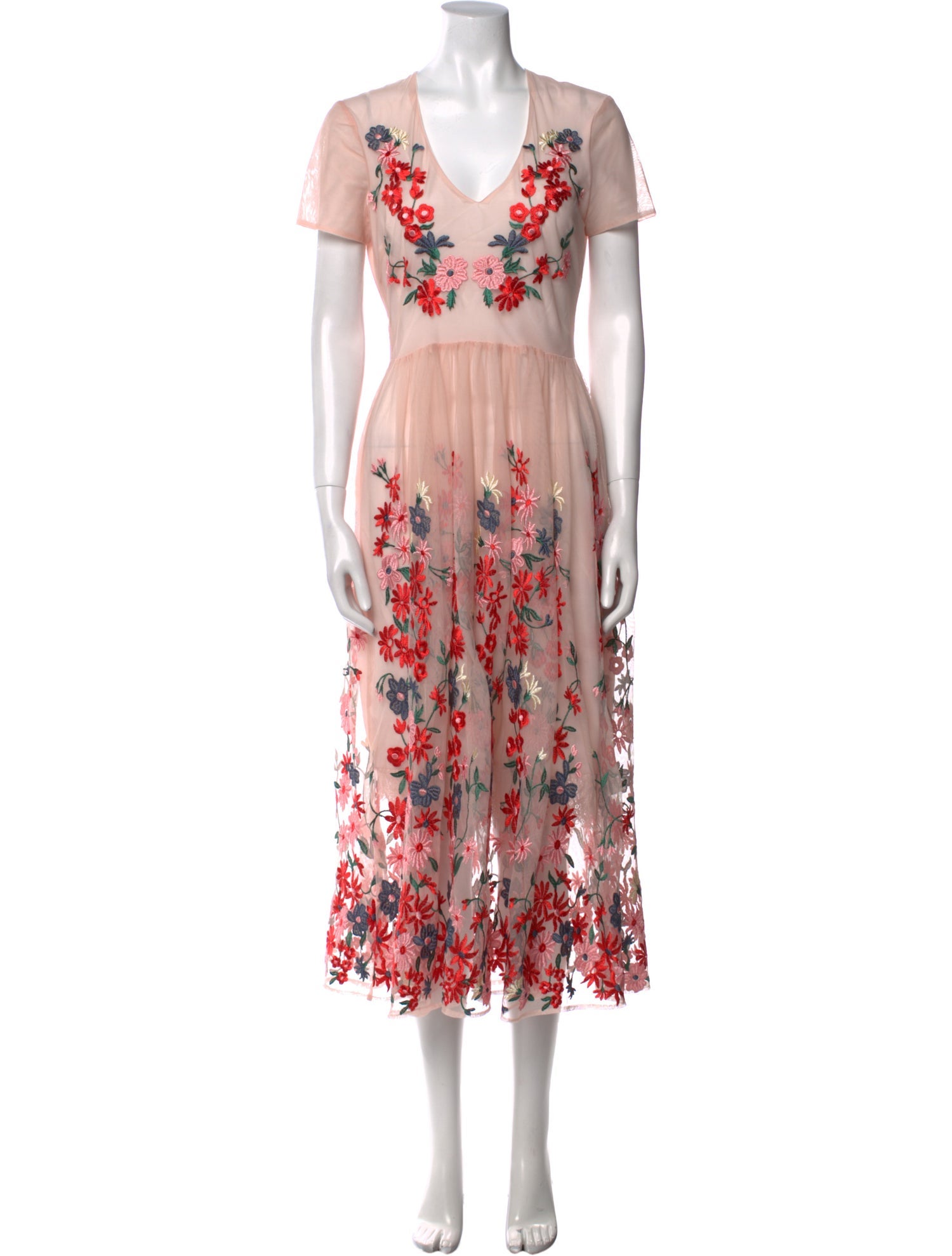 Maje Floral Print Long Dress