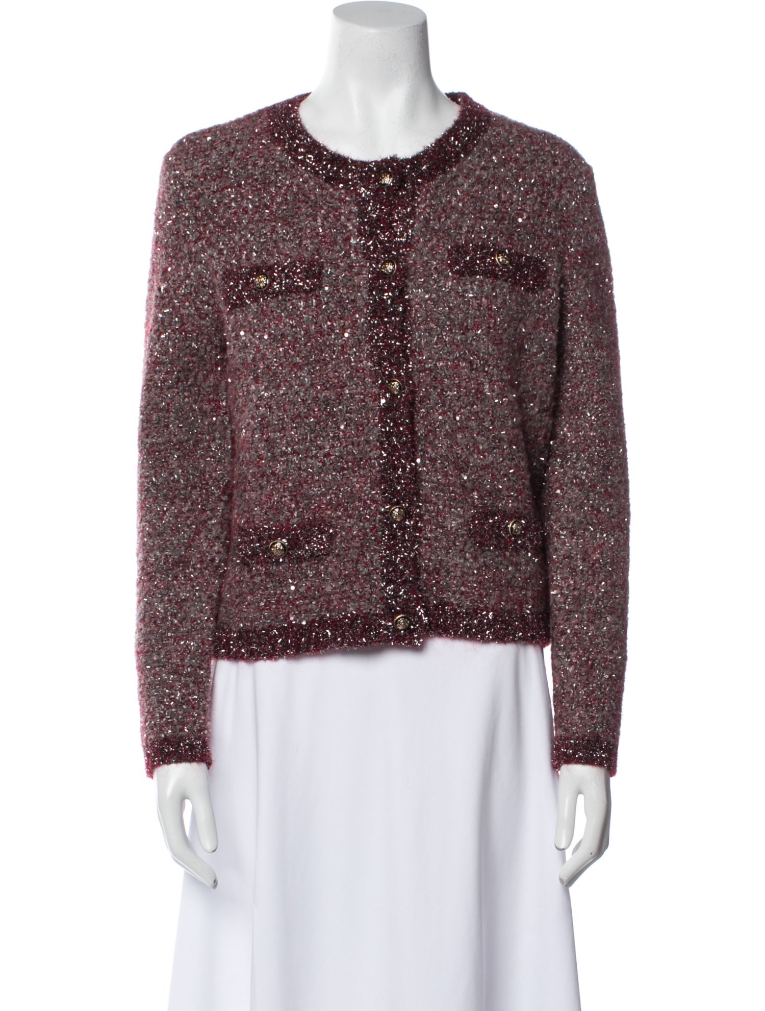 Maje Tweed Pattern Evening Jacket