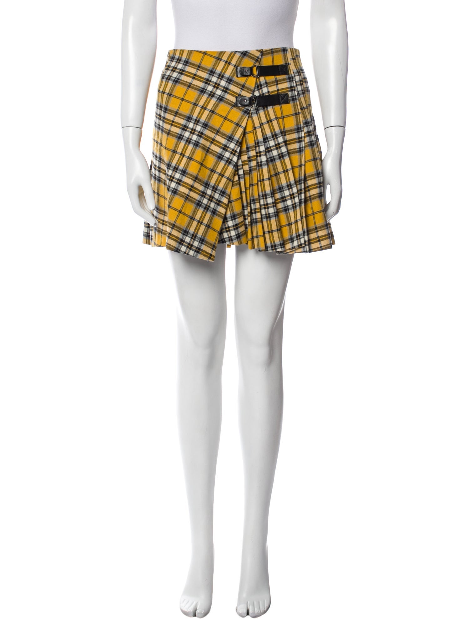 Maje Plaid Print Mini Skirt