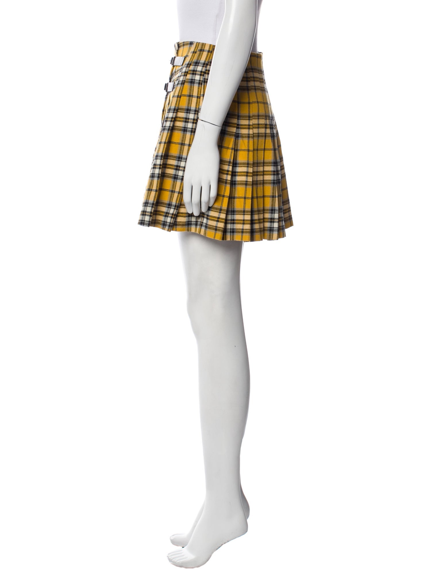 Maje Plaid Print Mini Skirt