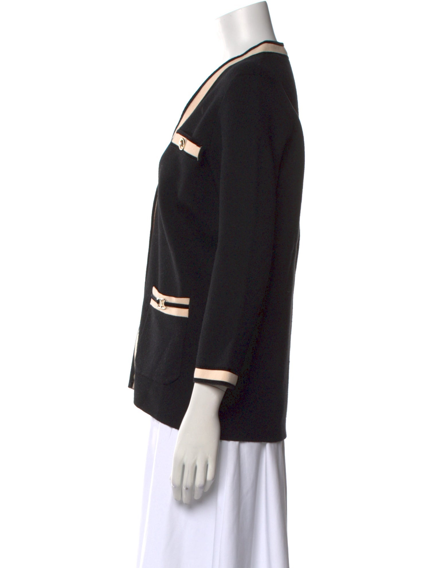 Maje Striped V-Neck Sweater