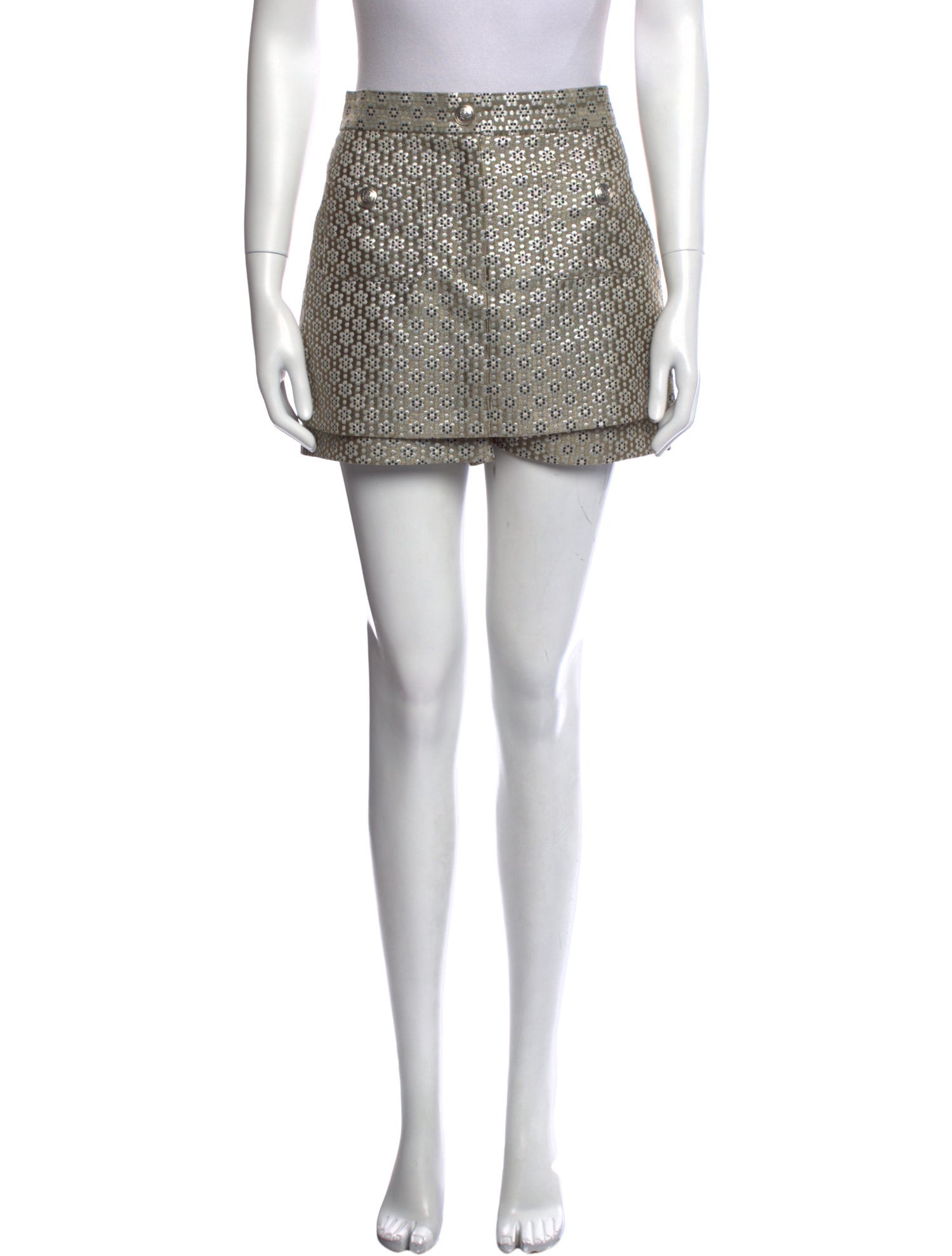 Maje Glitter Accents Mini Skirt