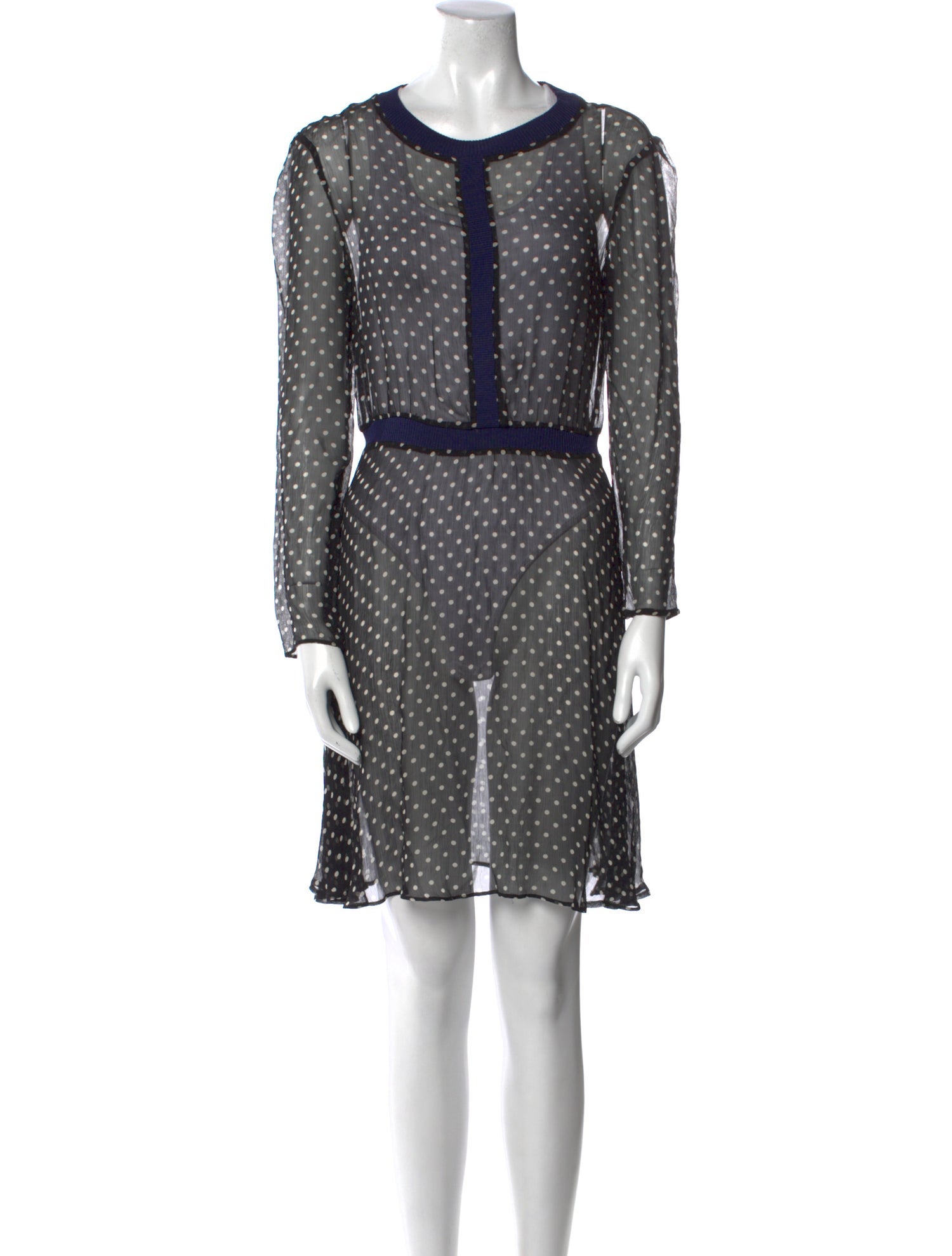 Maje Polka Dot Print Mini Dress