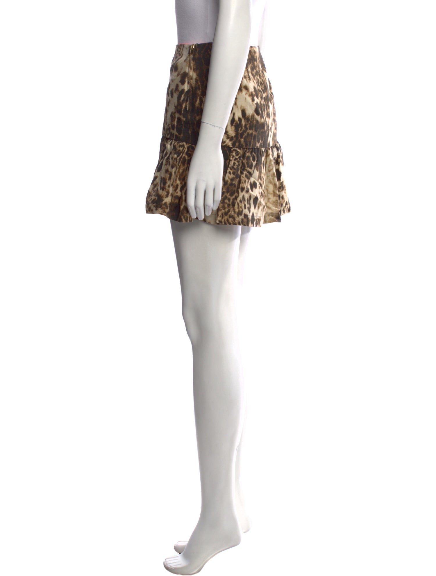 Maje Animal Print Mini Skirt