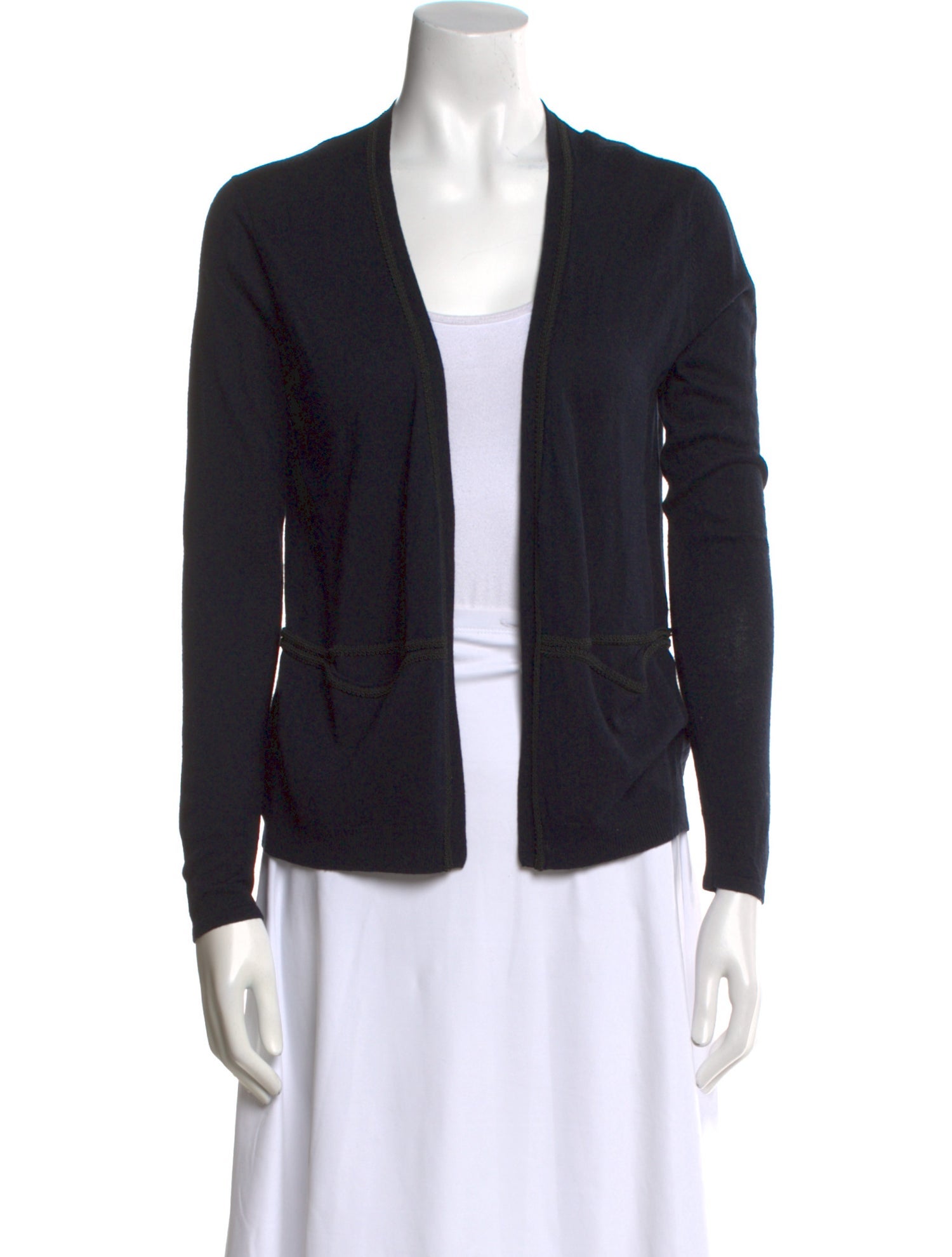 Maje Silk Open Front Sweater