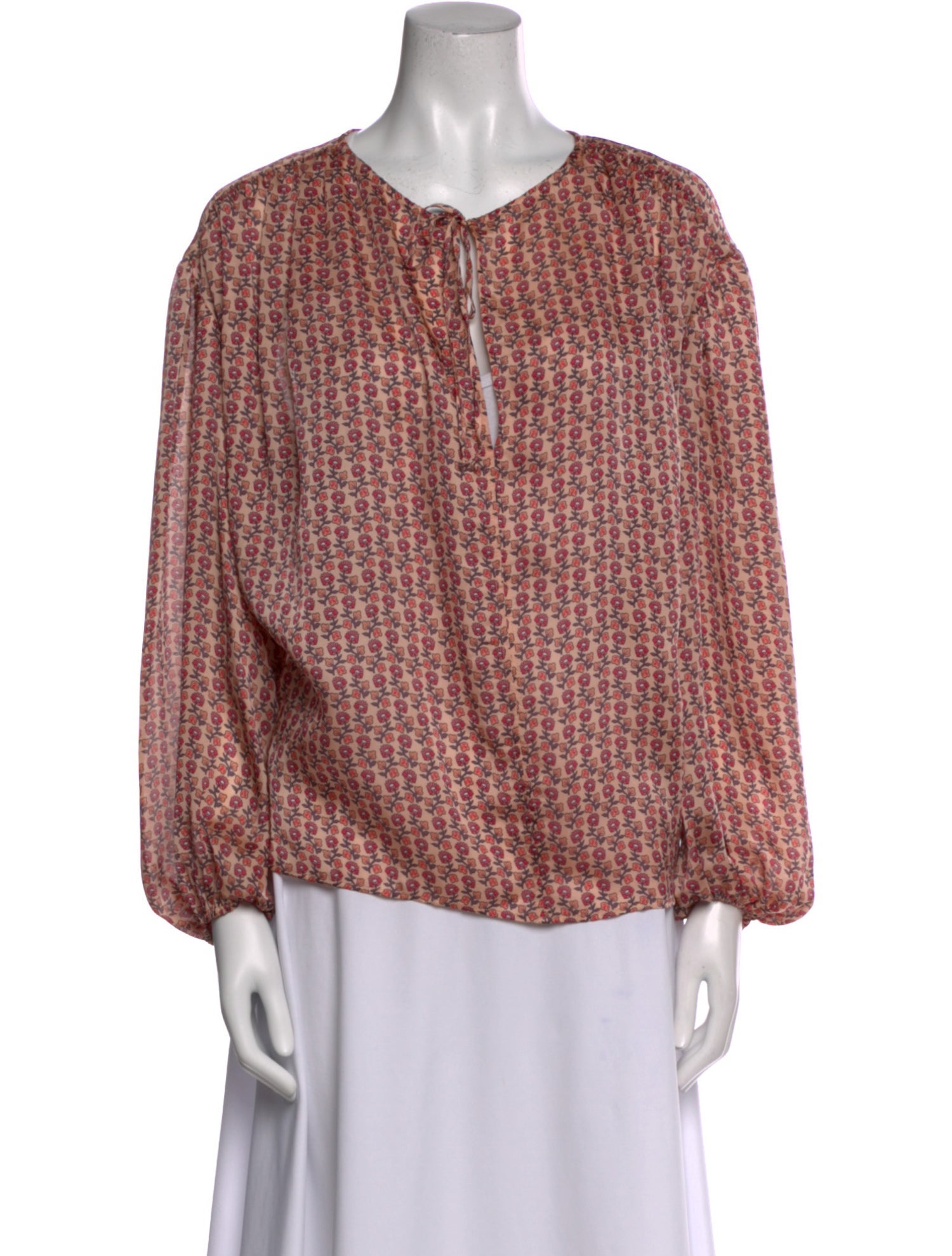Maje Printed V-Neck Blouse