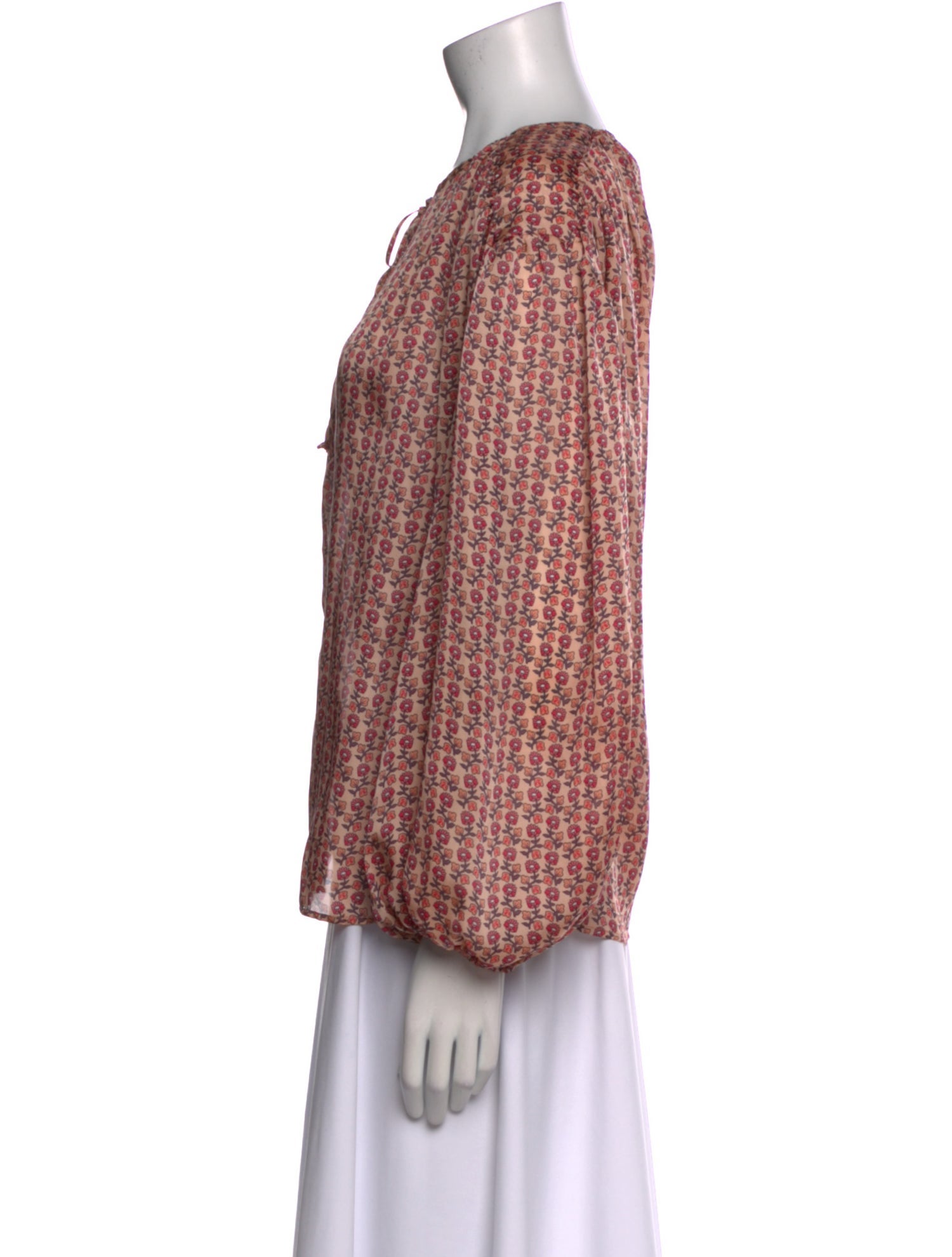 Maje Printed V-Neck Blouse