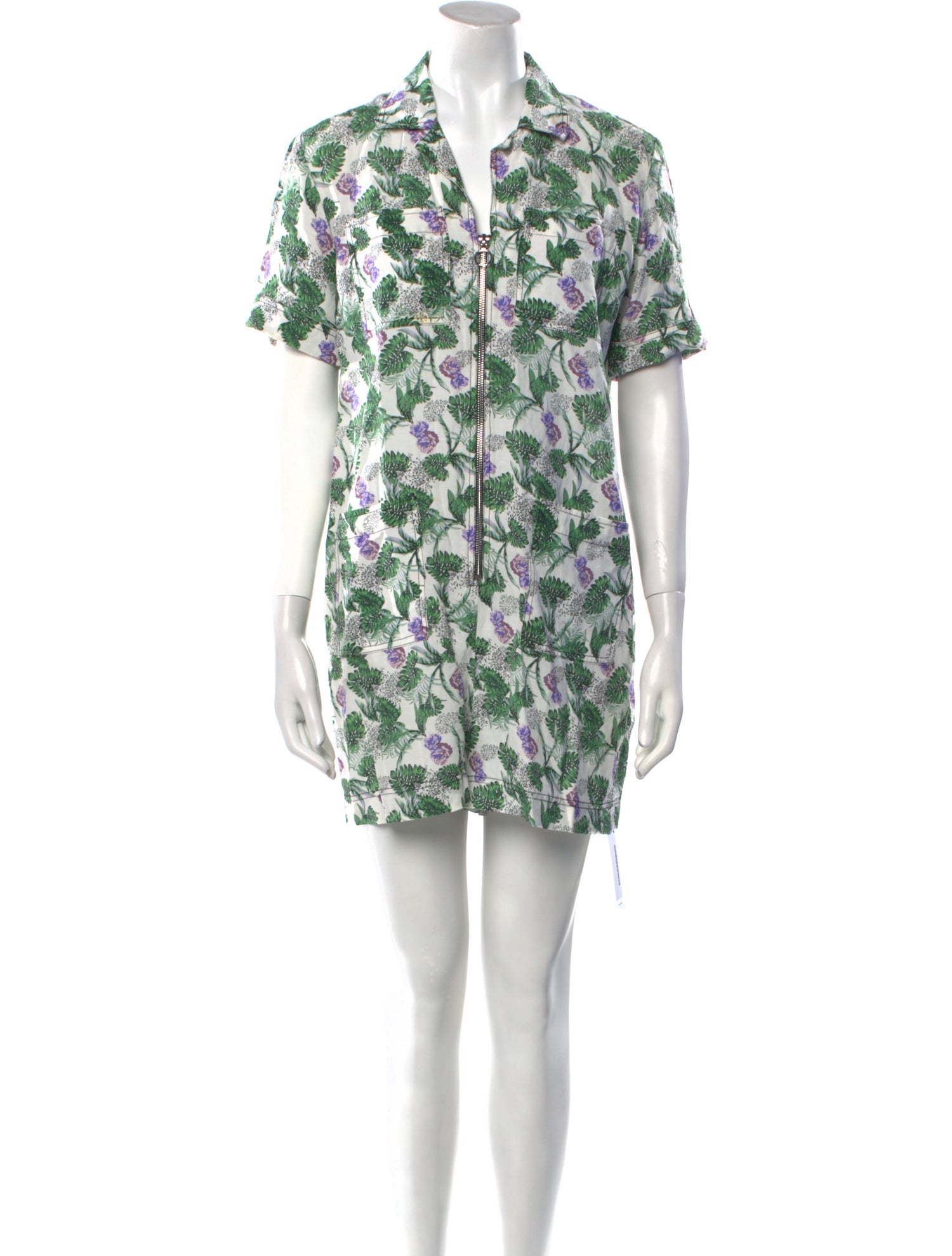 Maje Floral Print V-Neck Romper