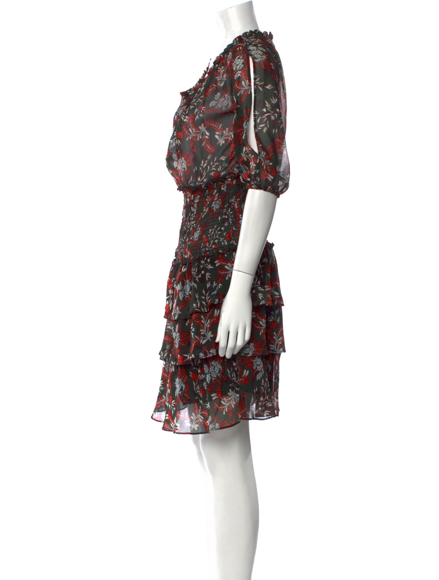 Maje Floral Print Knee-Length Dress