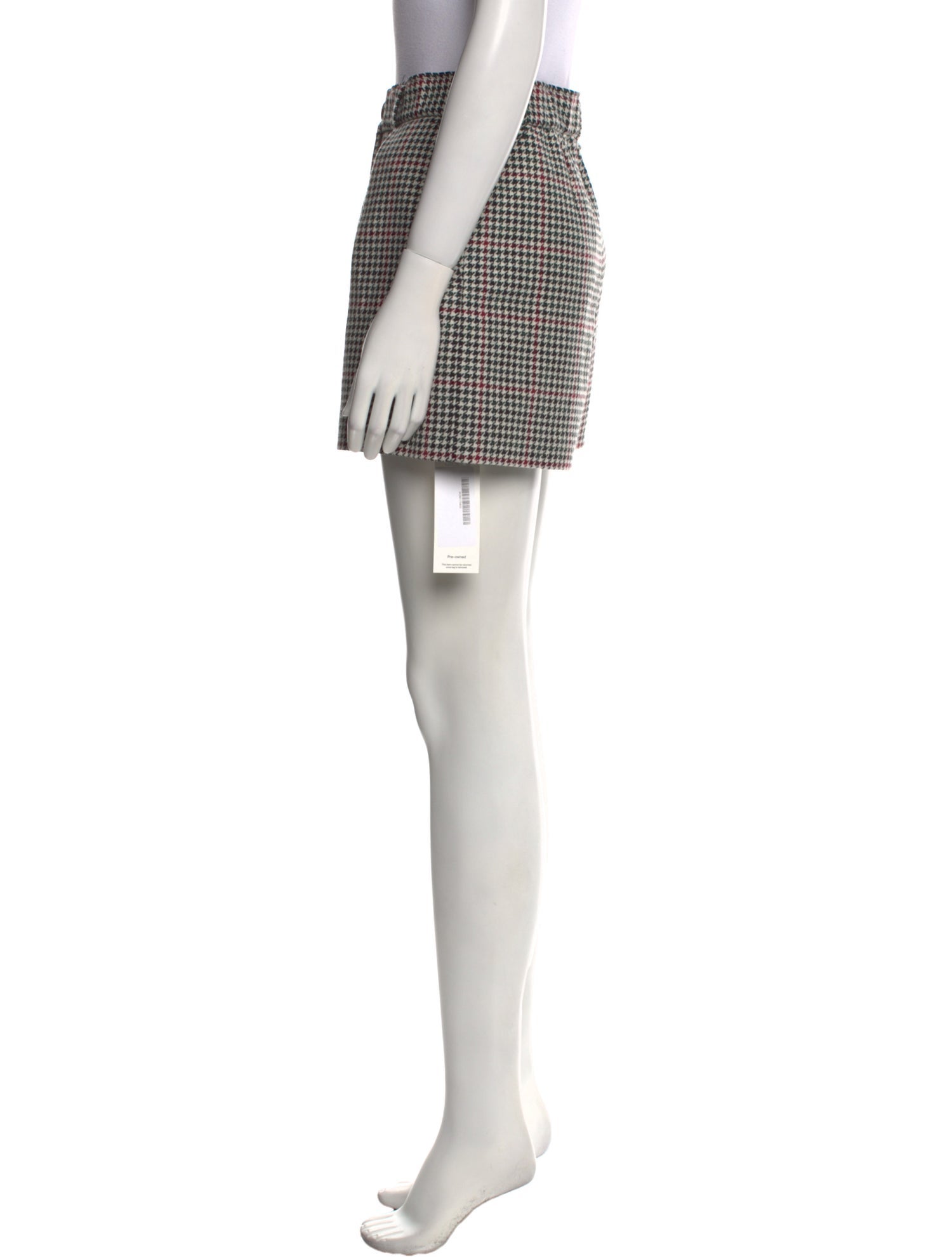 Maje Houndstooth Print Mini Shorts