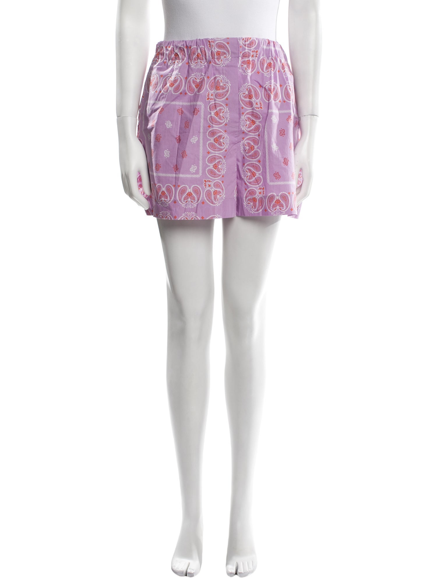 Maje Paisley Print Mini Shorts