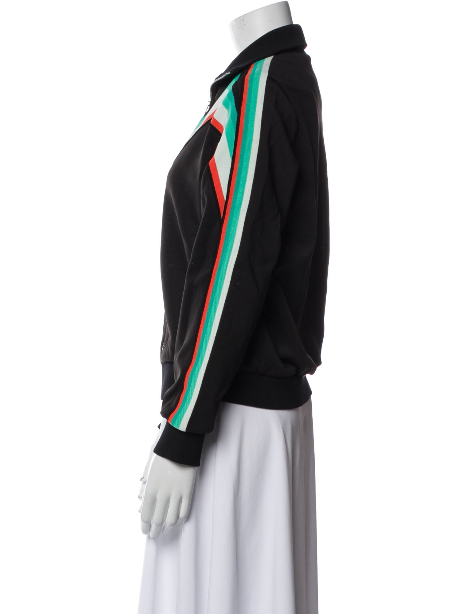 Maje Striped Bomber Jacket