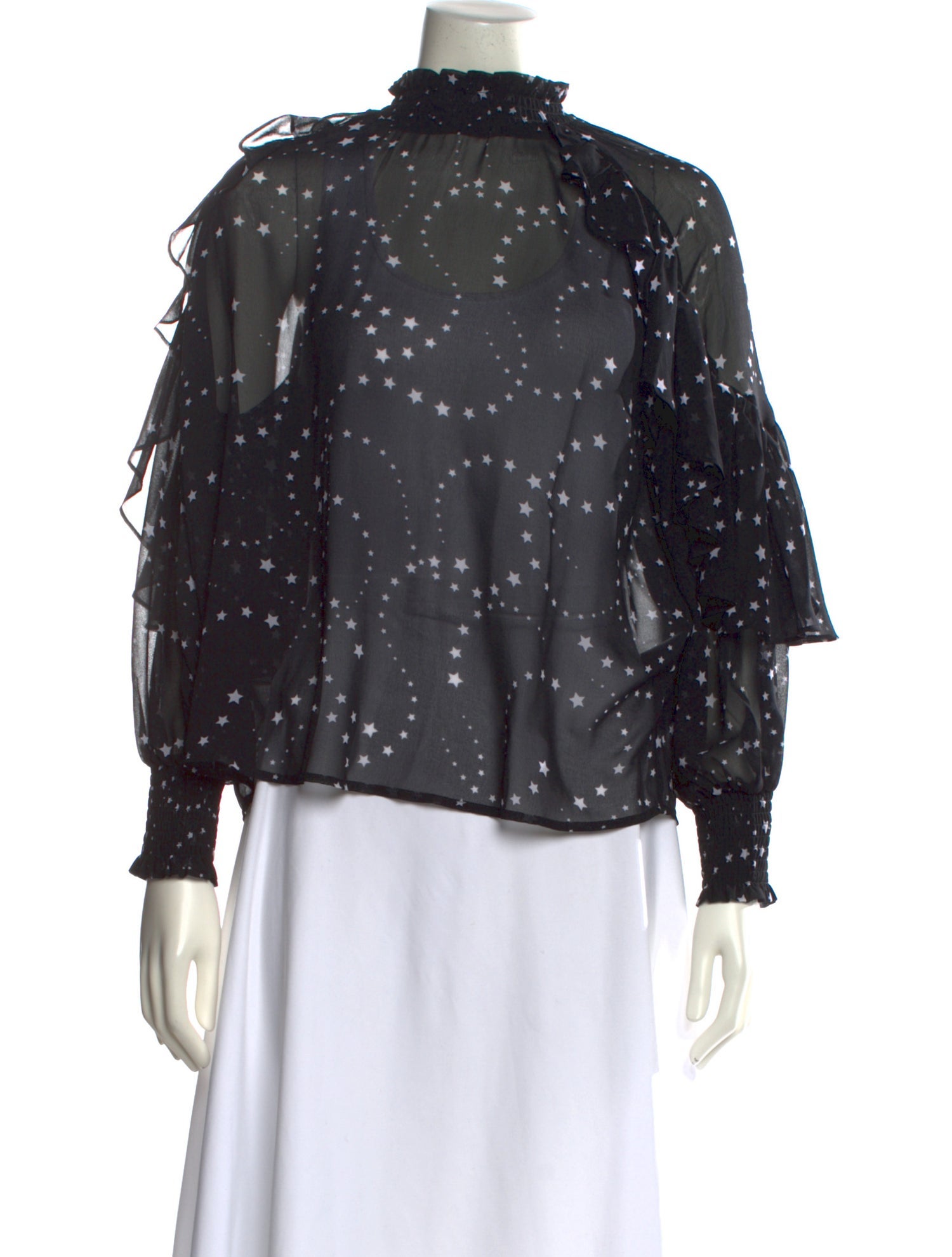 Maje Mock Neck Long Sleeve Blouse w/ Tags