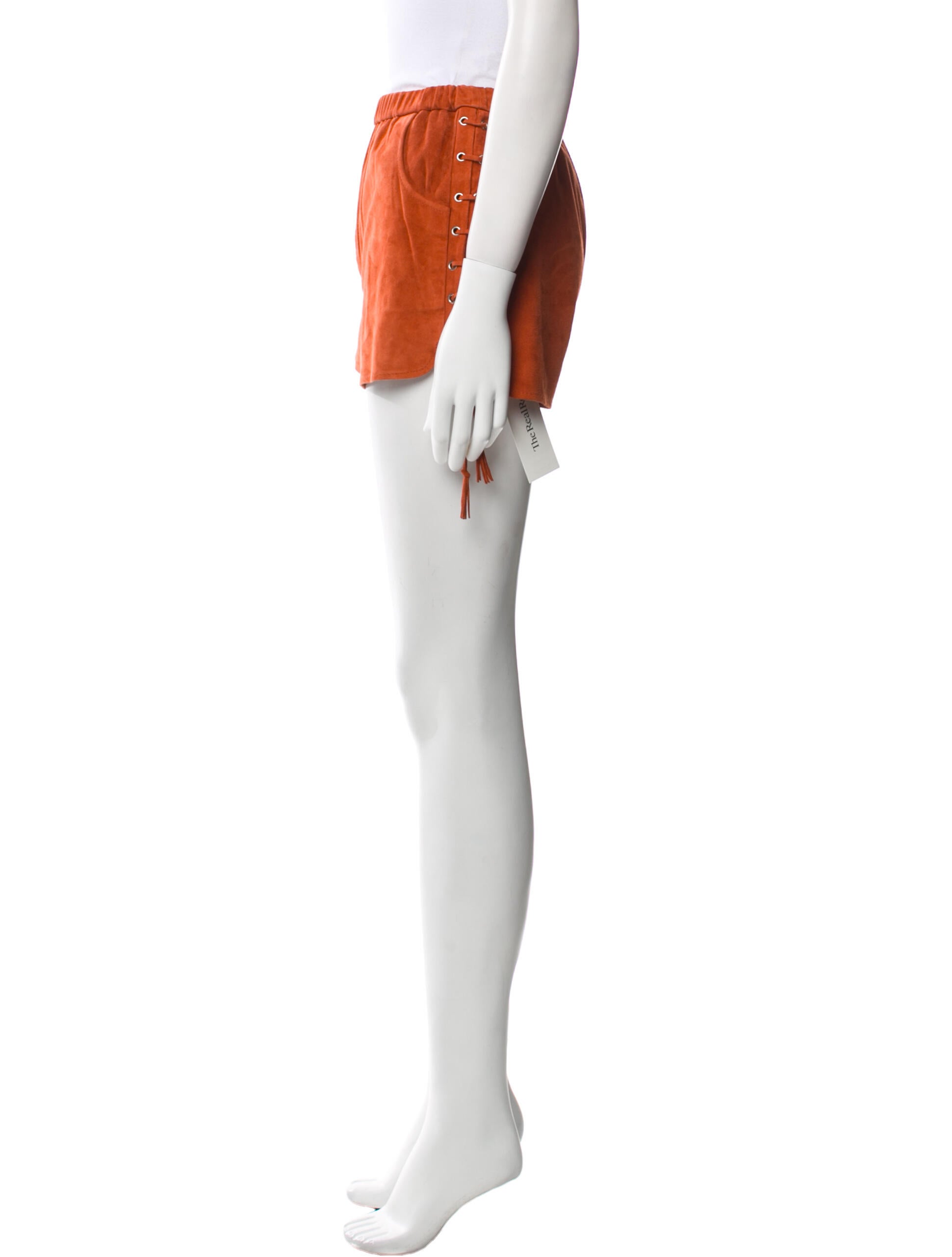 Maje Leather Mini Shorts