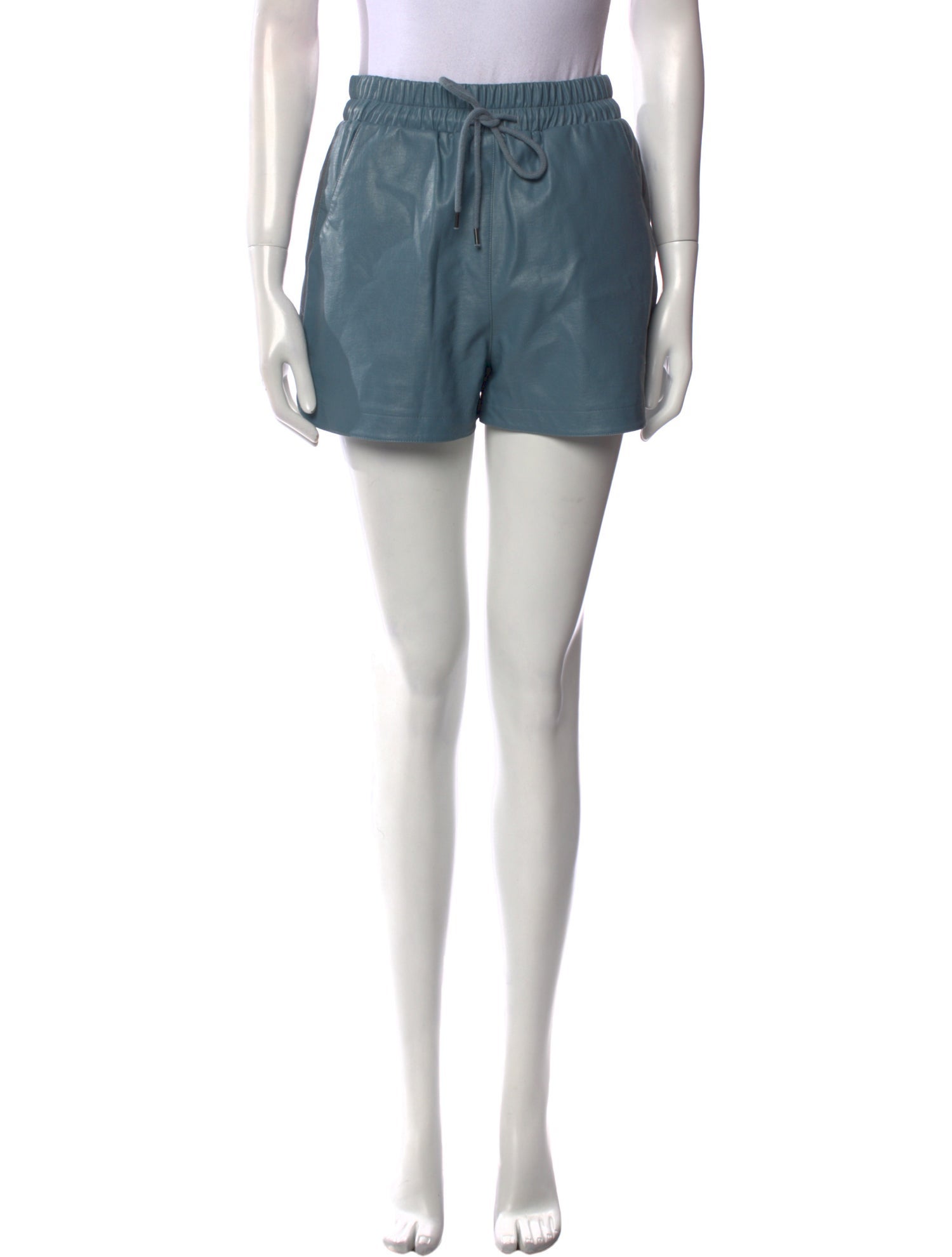 Maje Faux Leather Mini Shorts