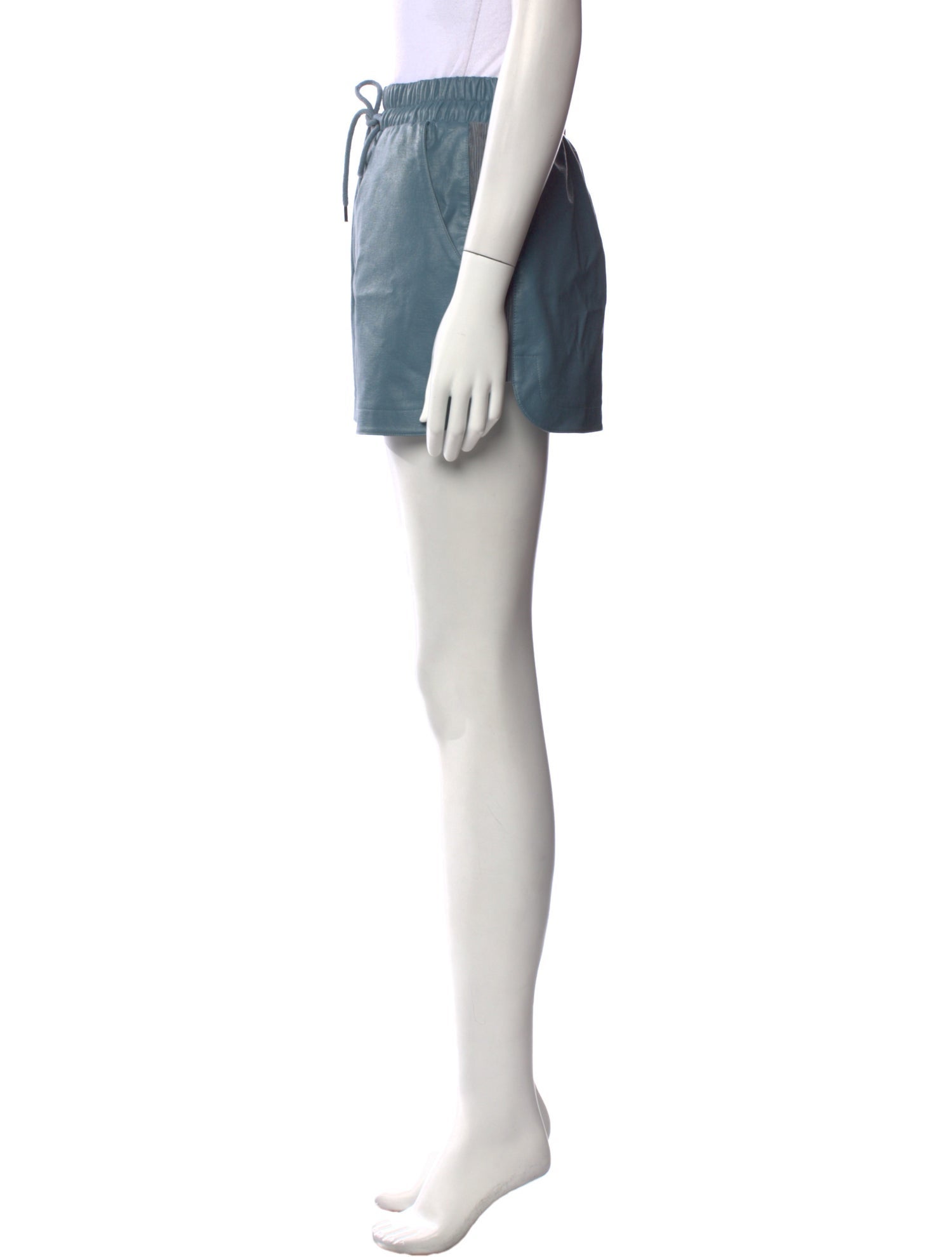 Maje Faux Leather Mini Shorts