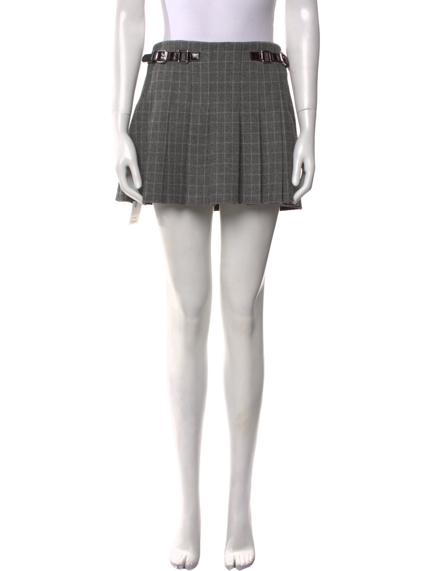 Maje Plaid Print Mini Skirt