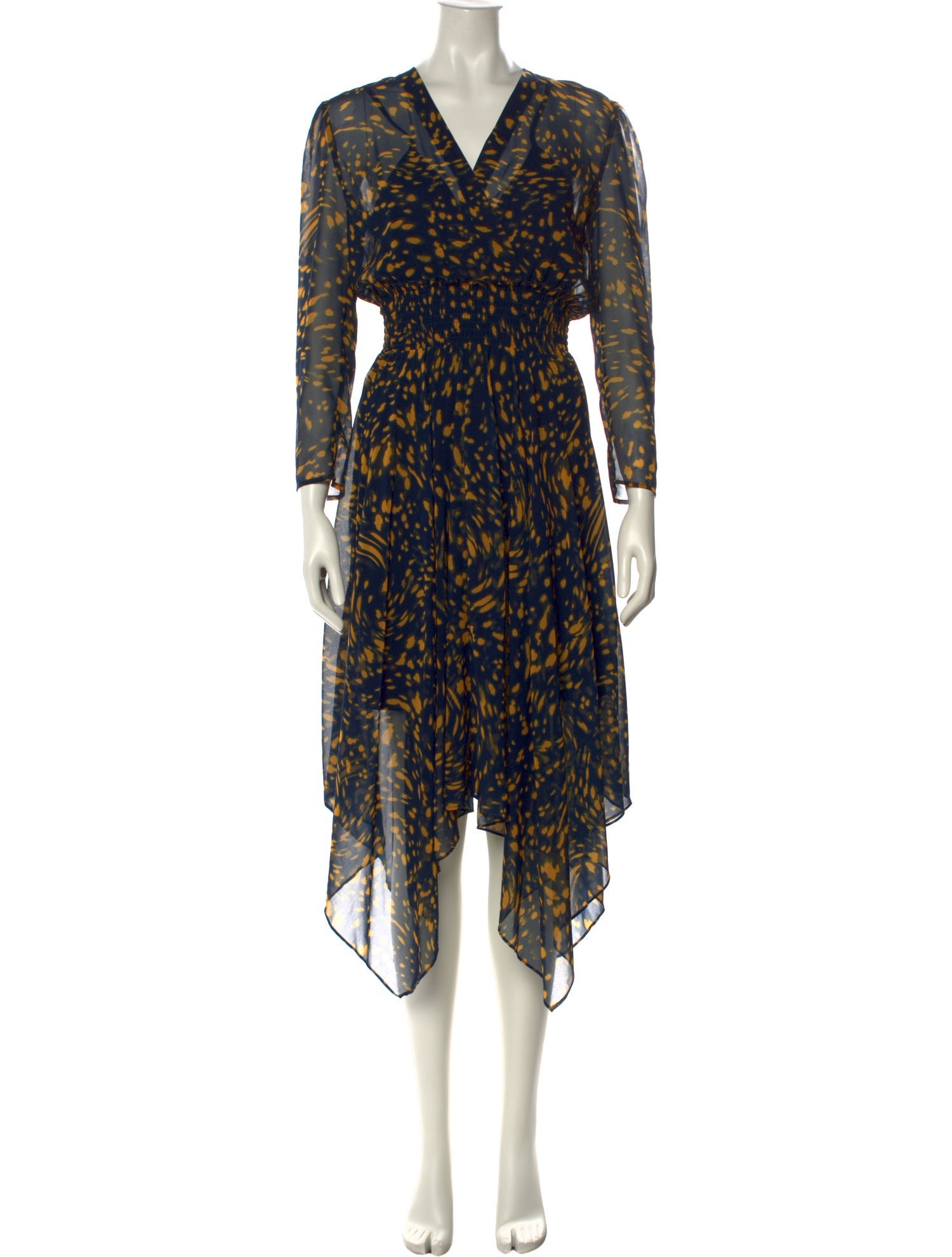 Maje Printed Midi Length Dress