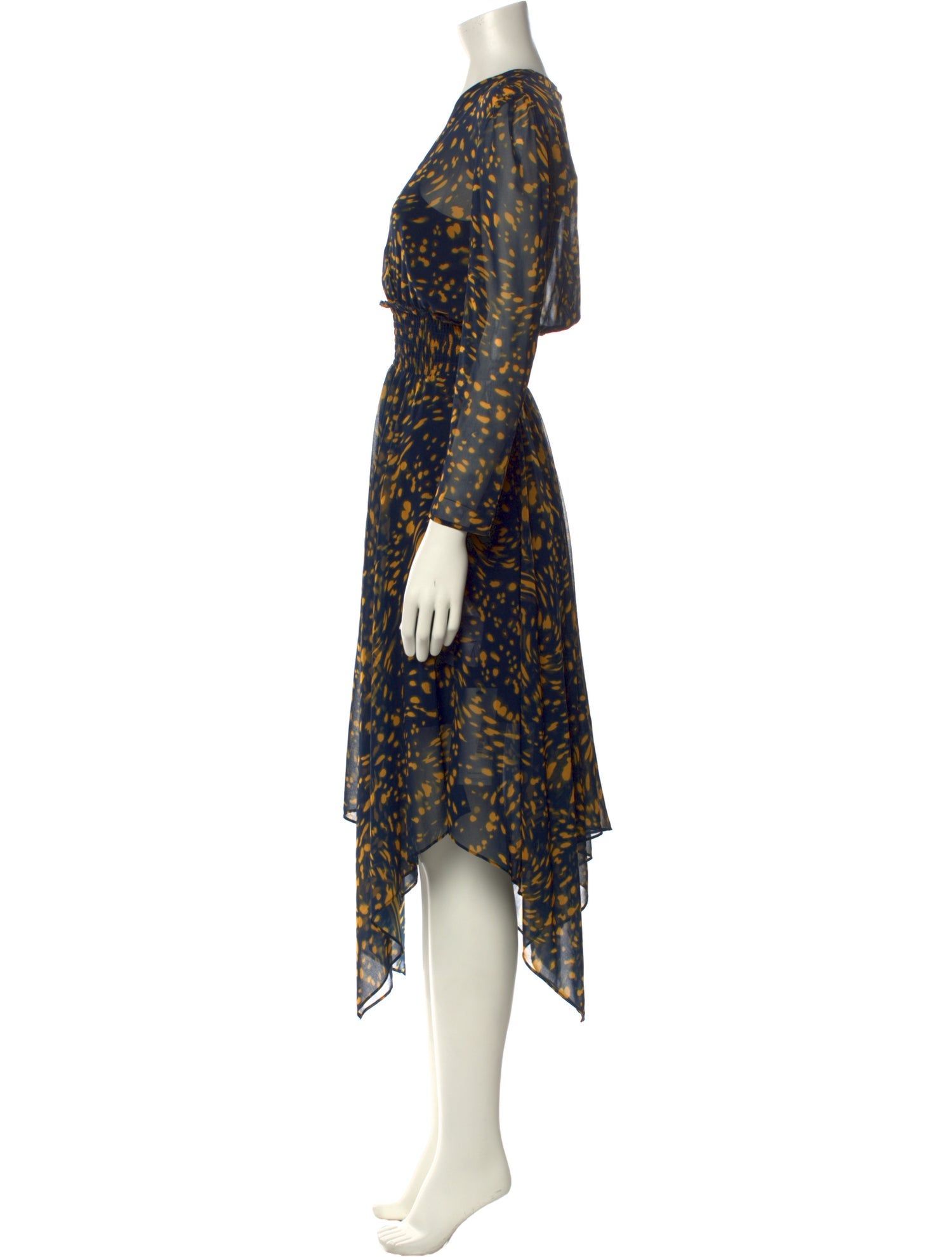 Maje Printed Midi Length Dress