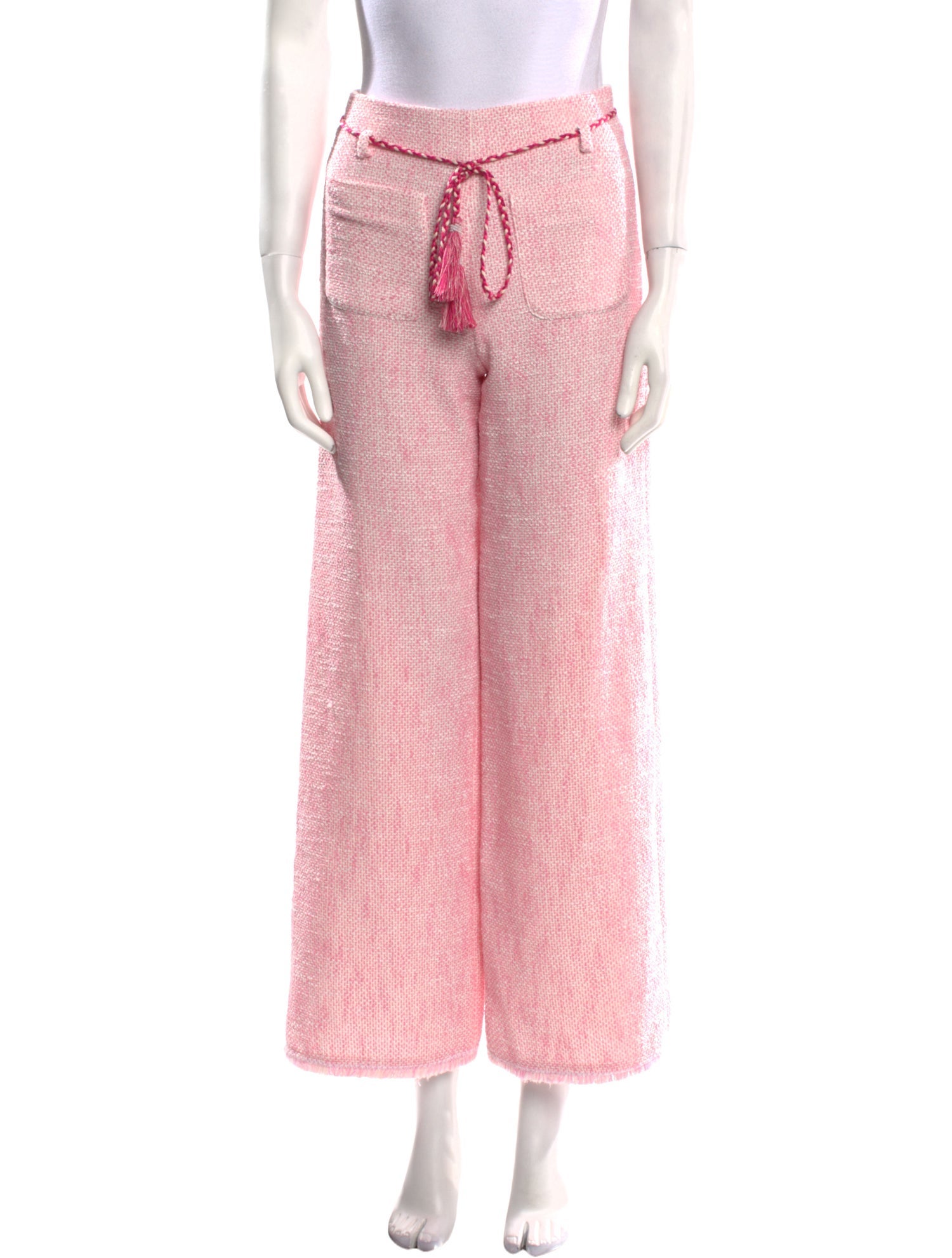 Maje Tweed Pattern Straight Leg Pants