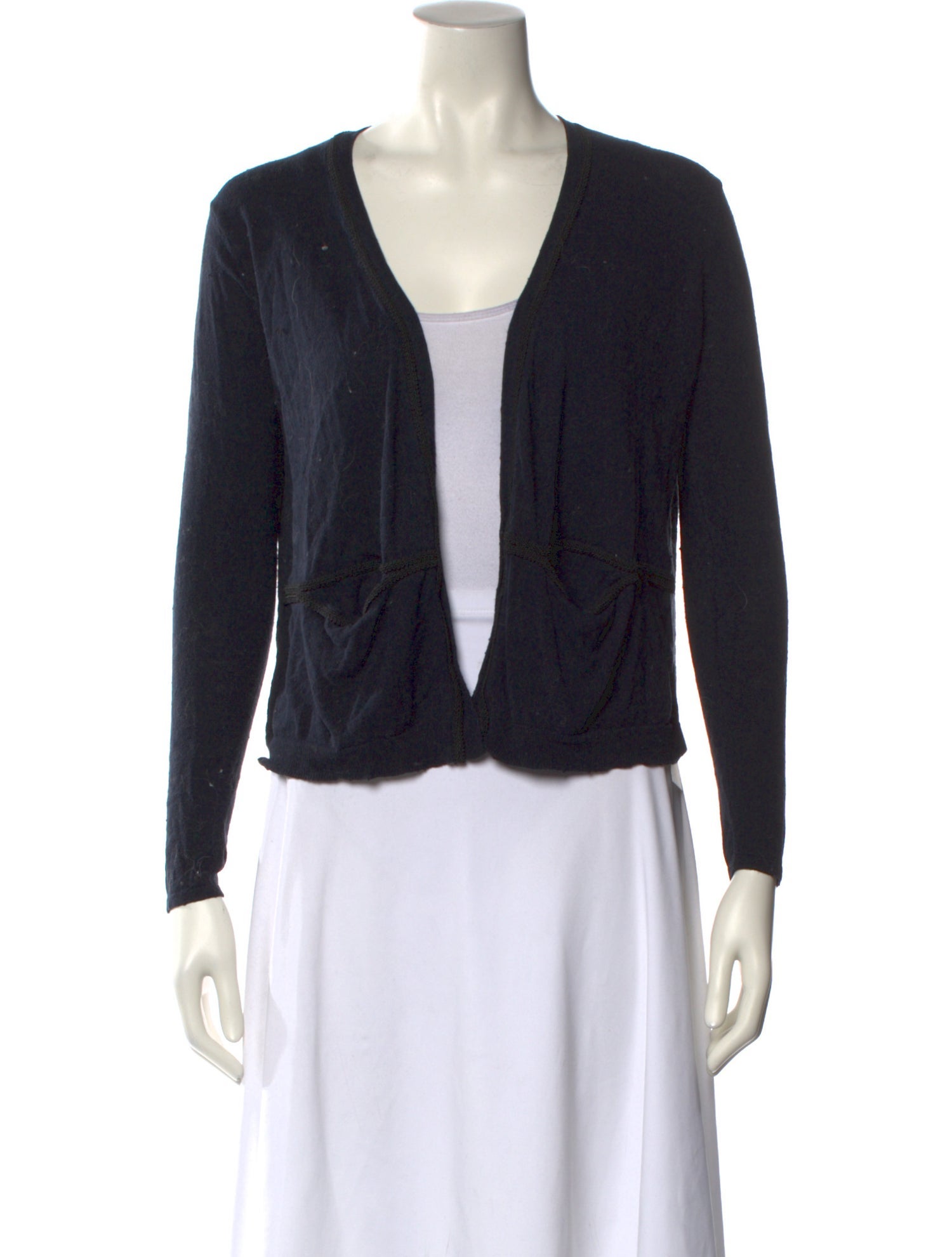 Maje Silk V-Neck Crop Top