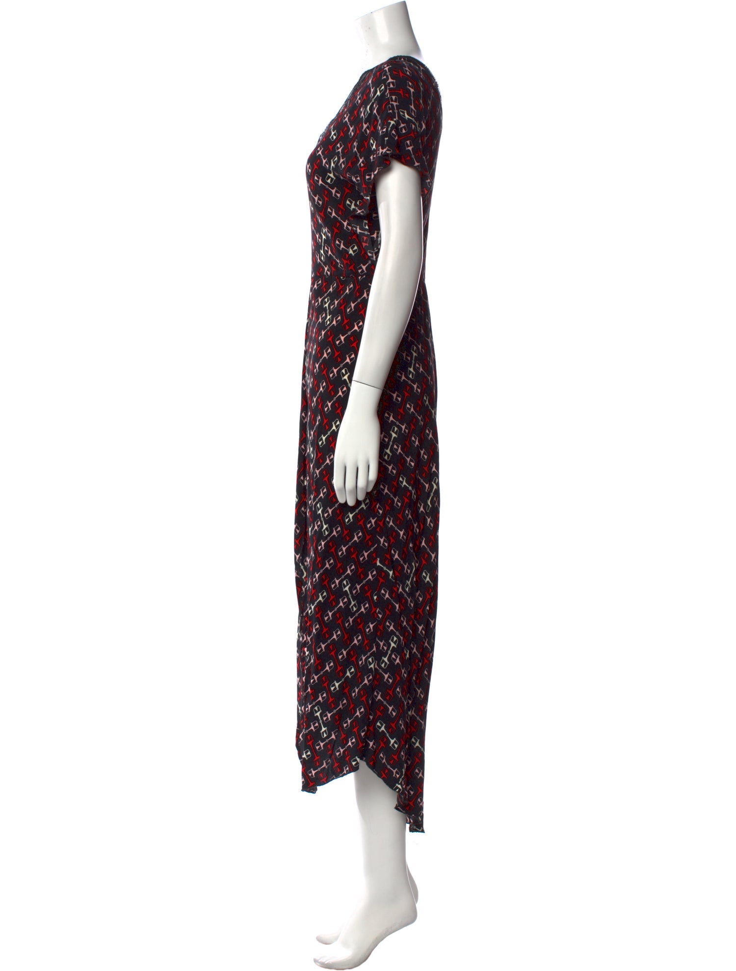Maje Printed Long Dress