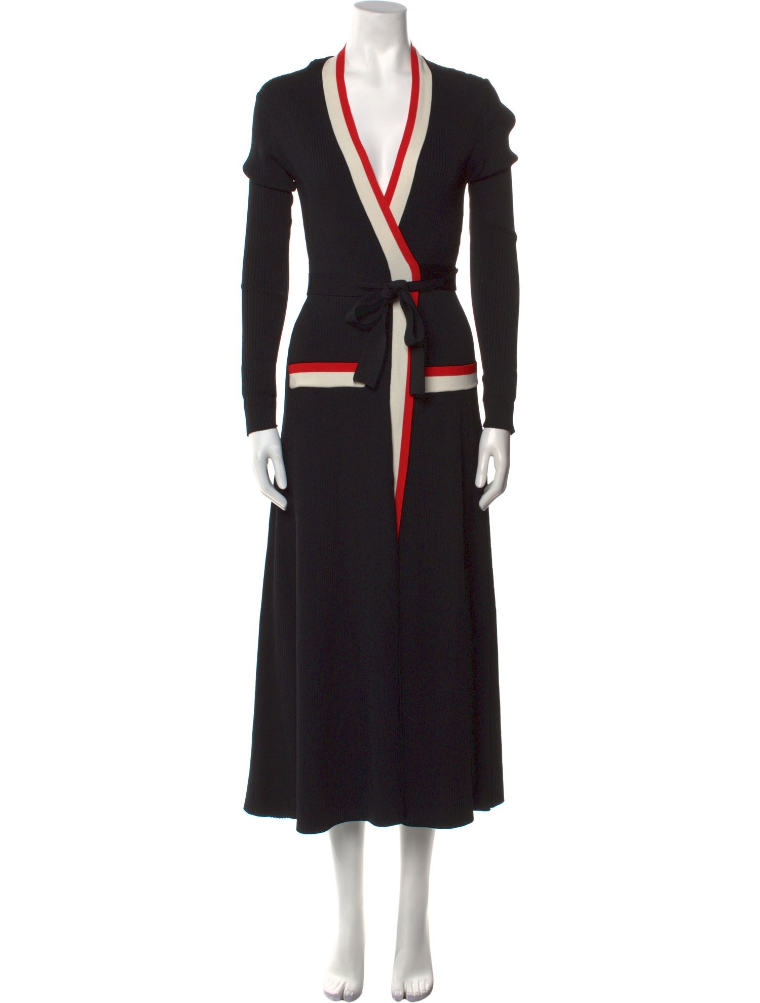 Maje V-Neck Long Dress