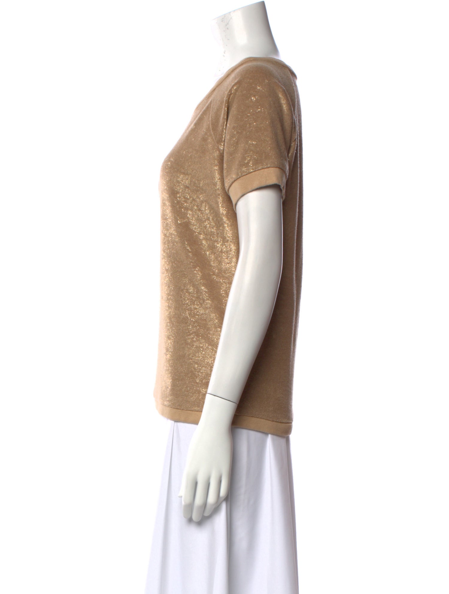 Maje Scoop Neck Short Sleeve T-Shirt