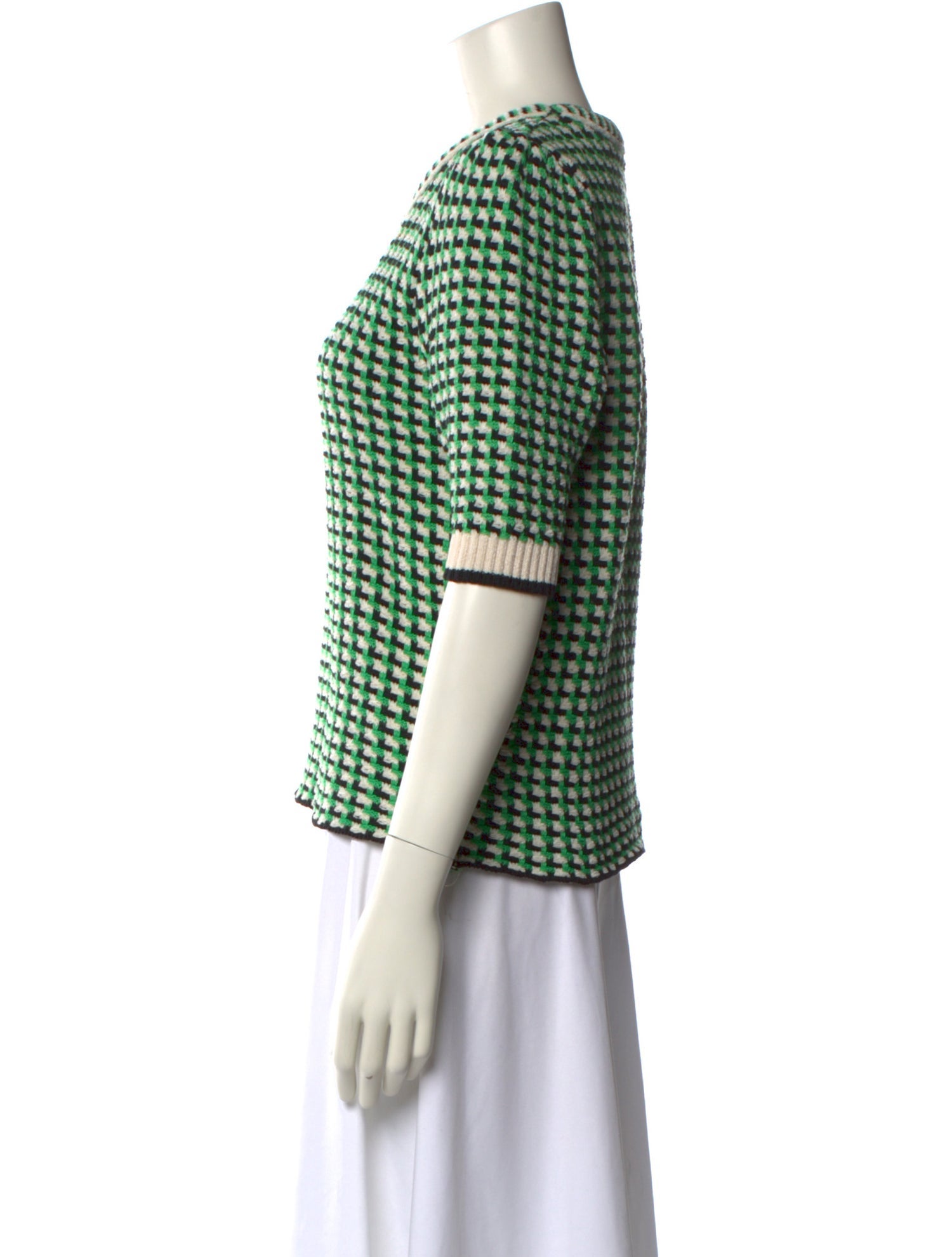 Maje Printed Crew Neck Sweater