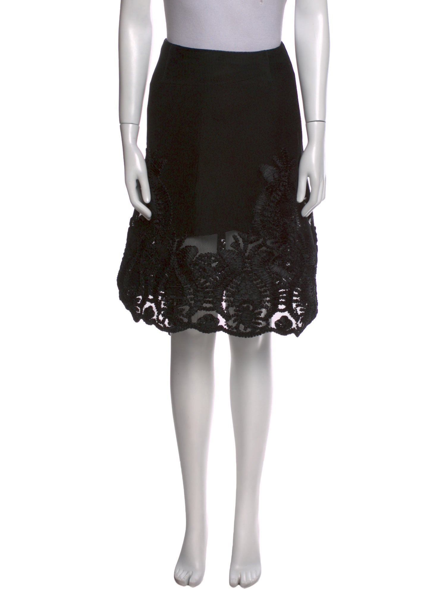 Maje Lace Pattern Knee-Length Skirt
