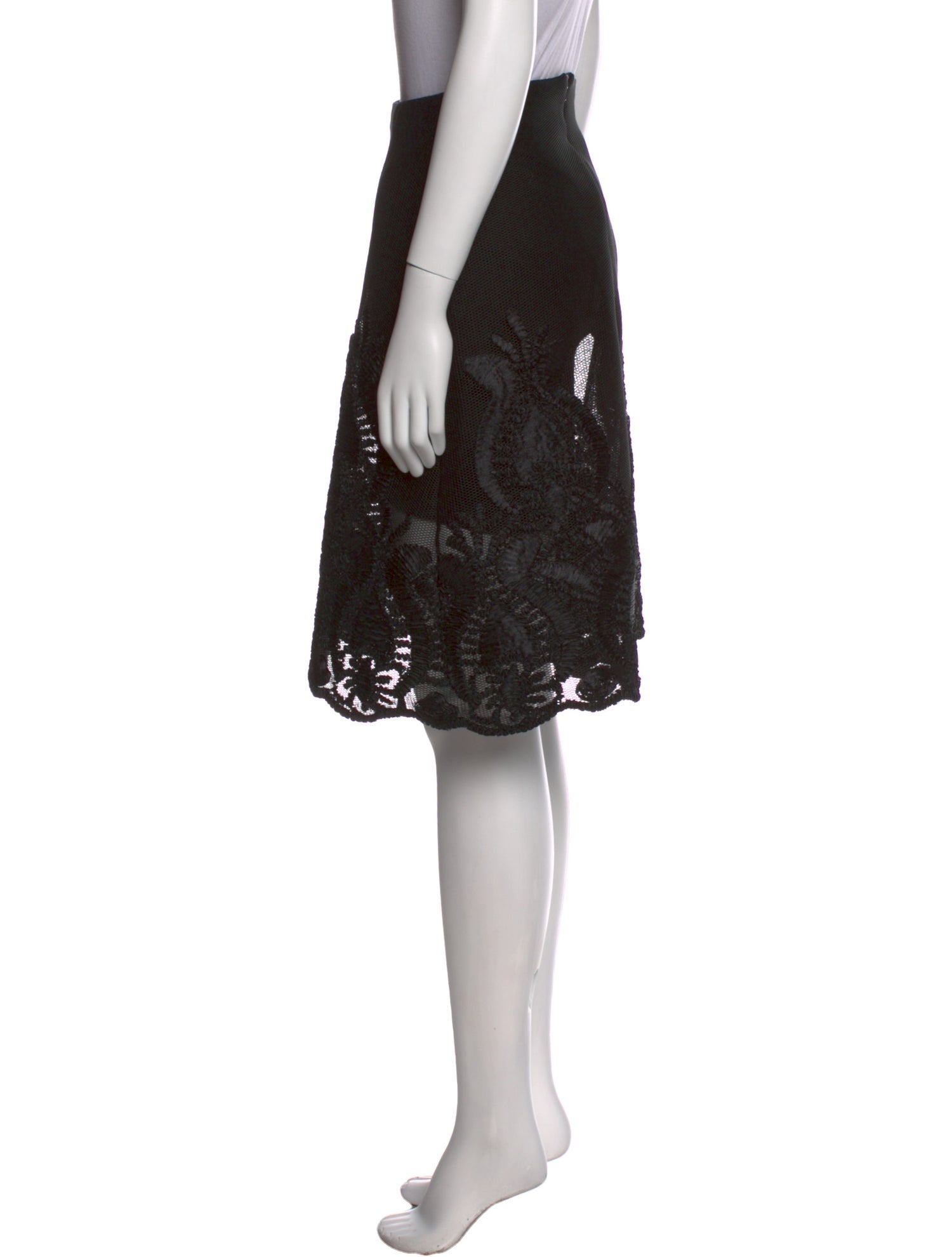 Maje Lace Pattern Knee-Length Skirt