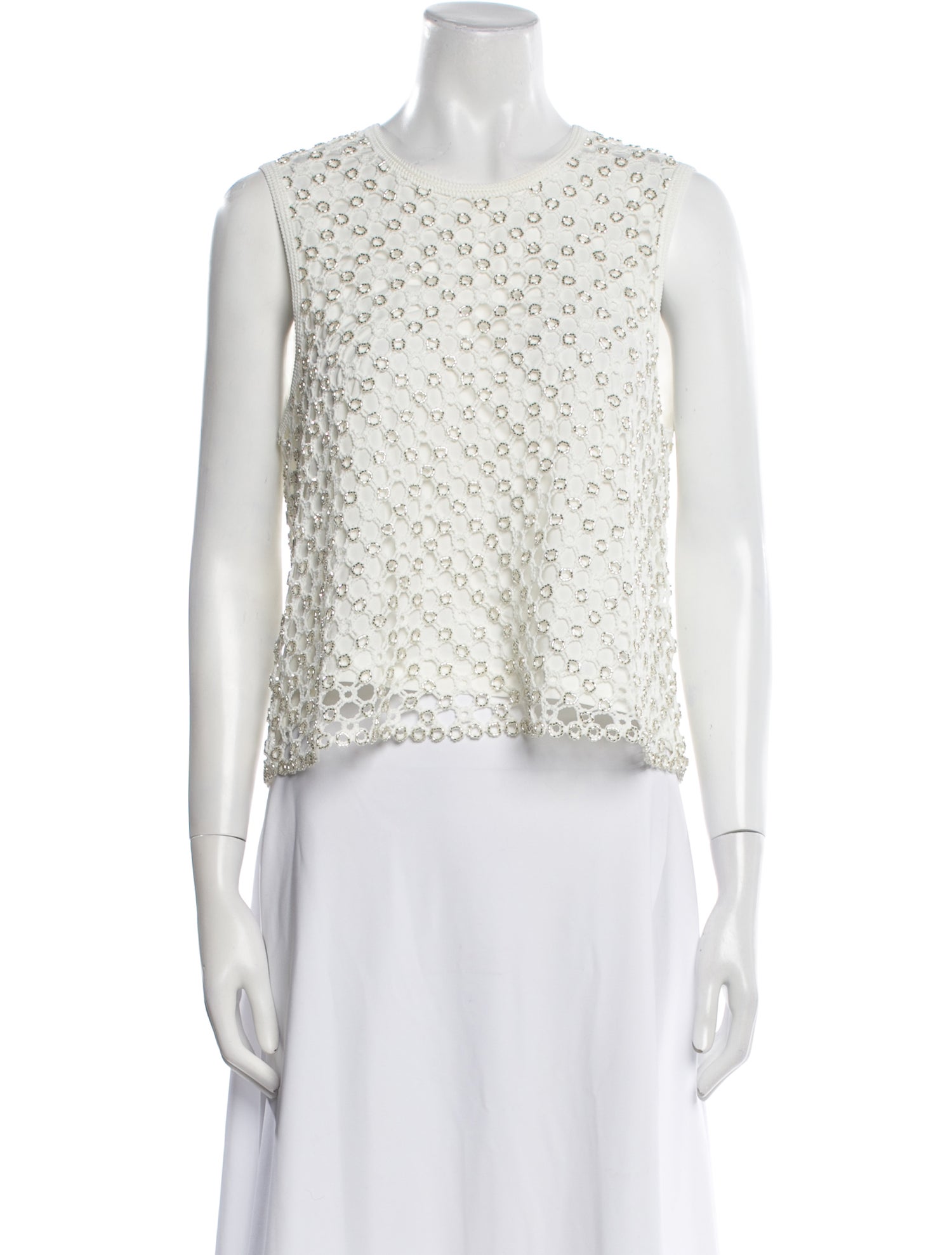 Maje Crew Neck Sleeveless Crop Top w/ Tags