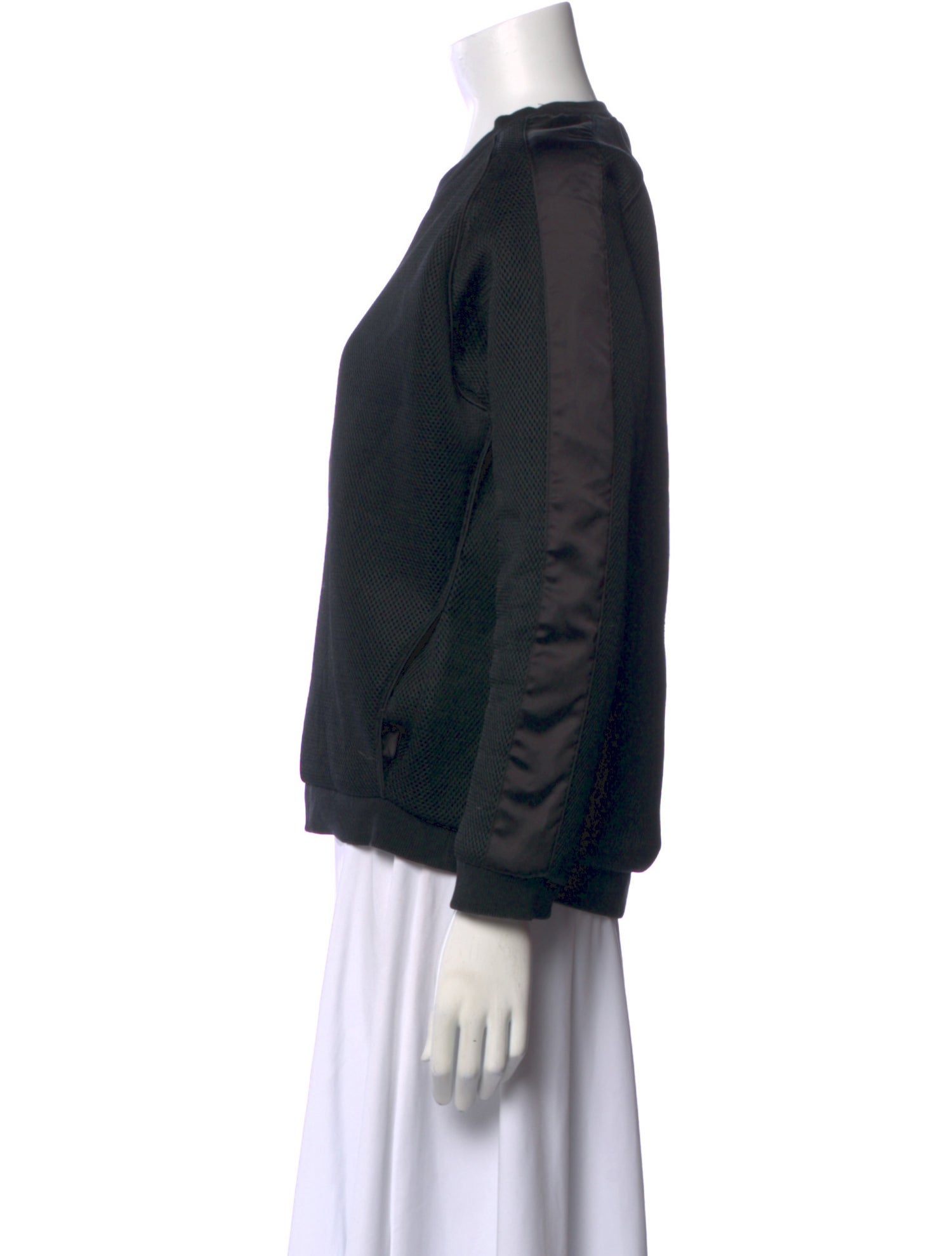 Maje Scoop Neck Long Sleeve Sweatshirt