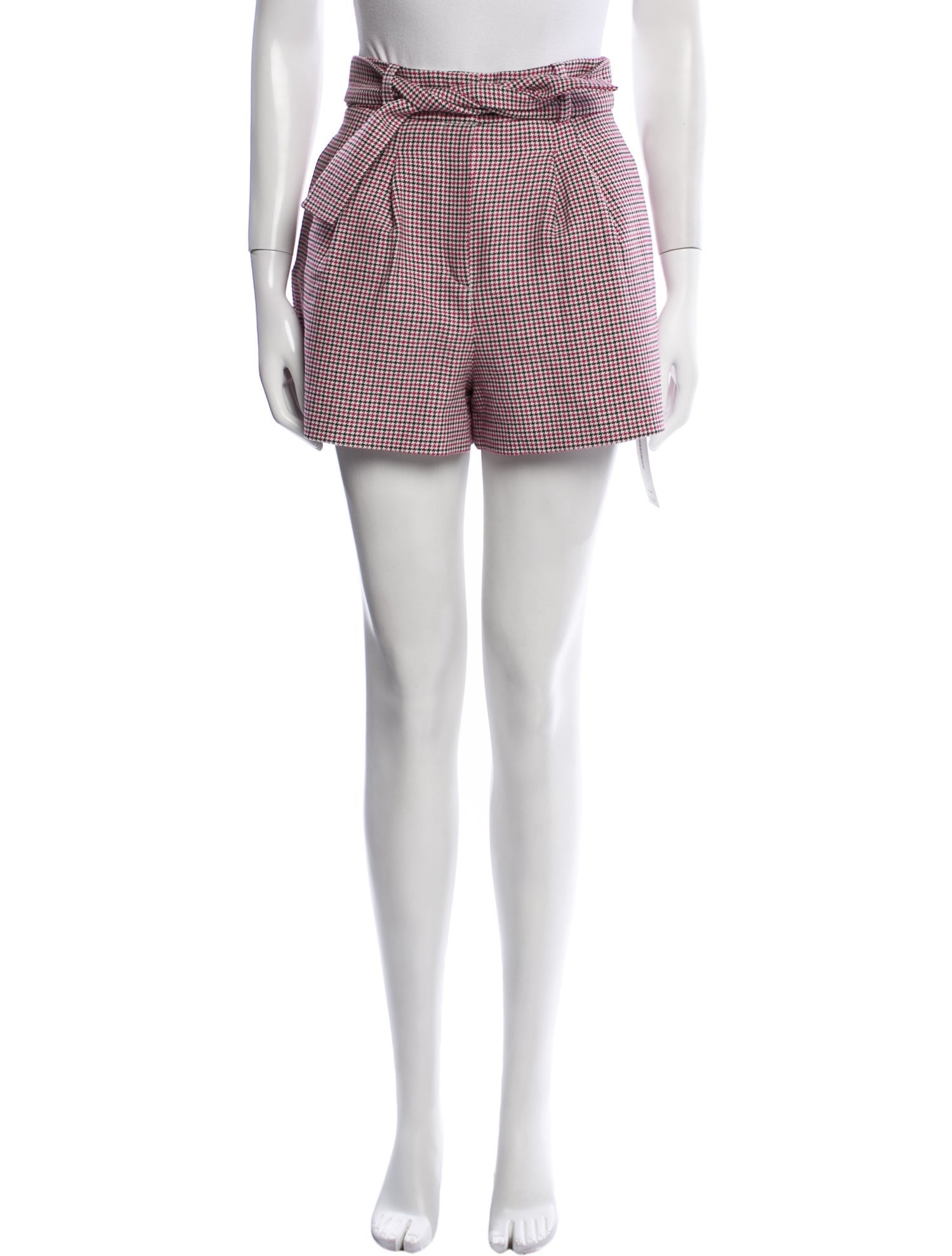 Maje Houndstooth Print Mini Shorts