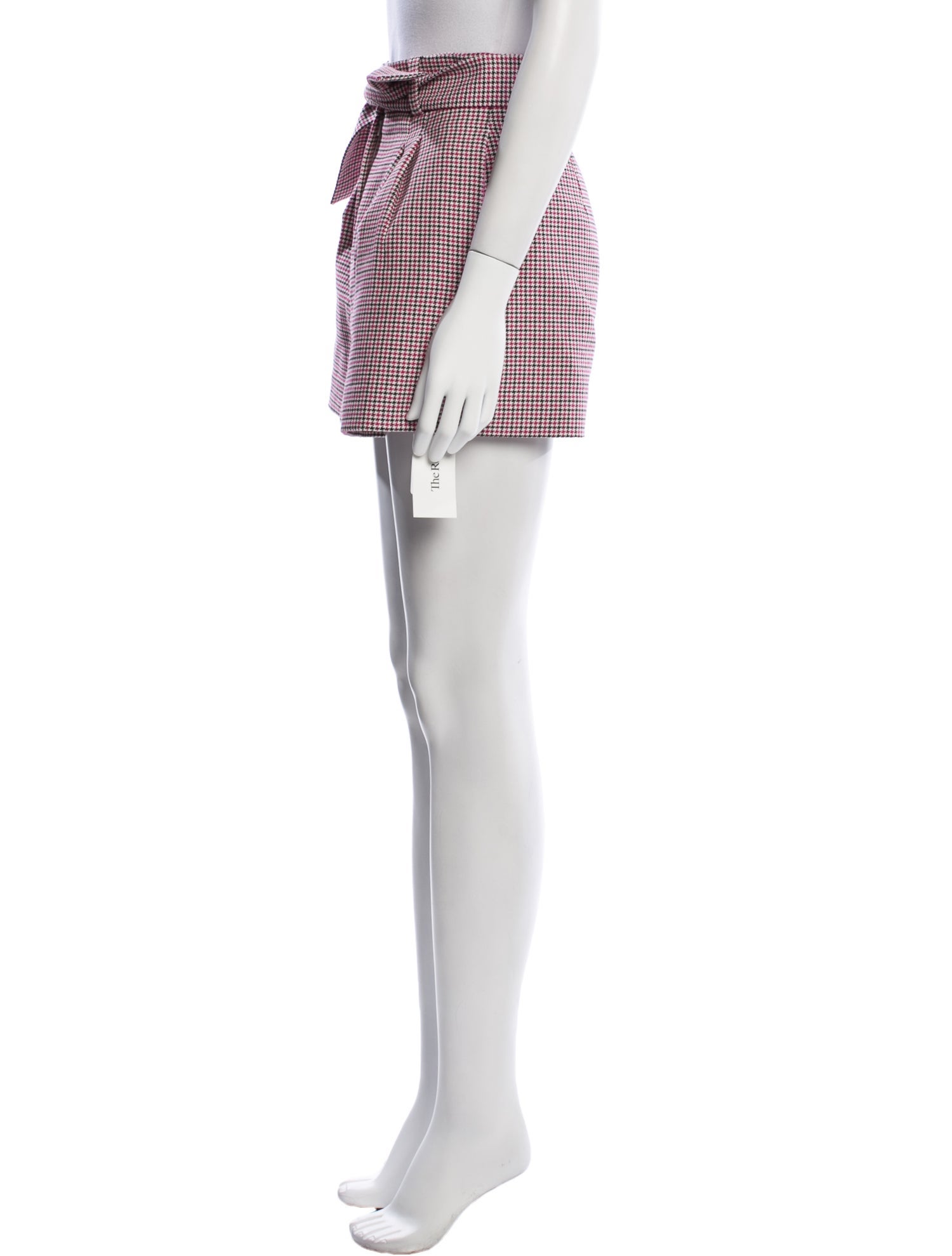 Maje Houndstooth Print Mini Shorts