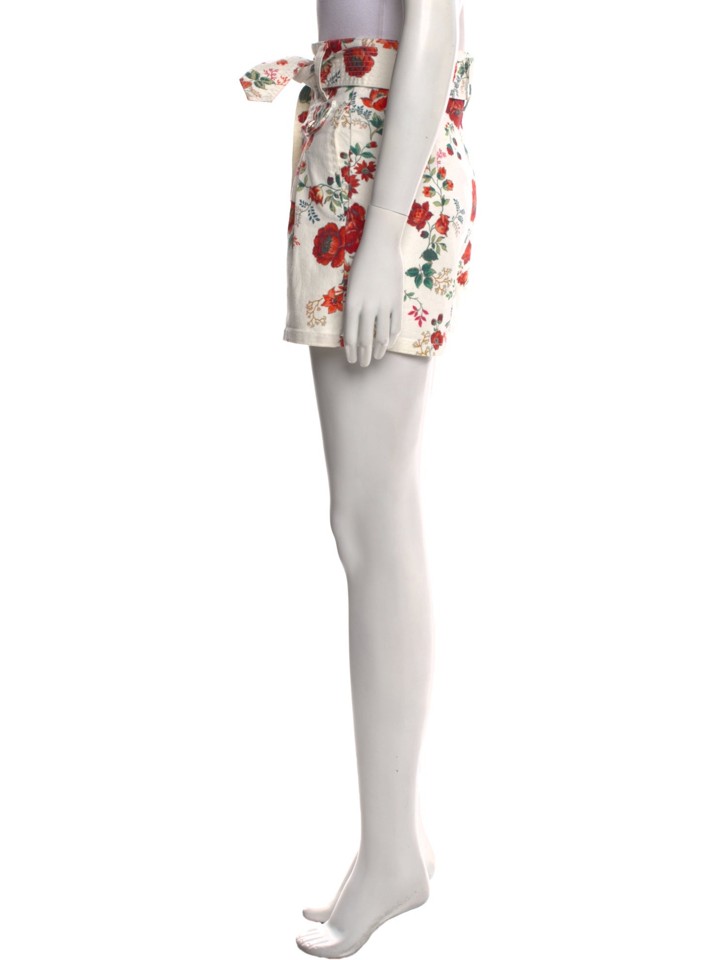 Maje Floral Print Mini Shorts