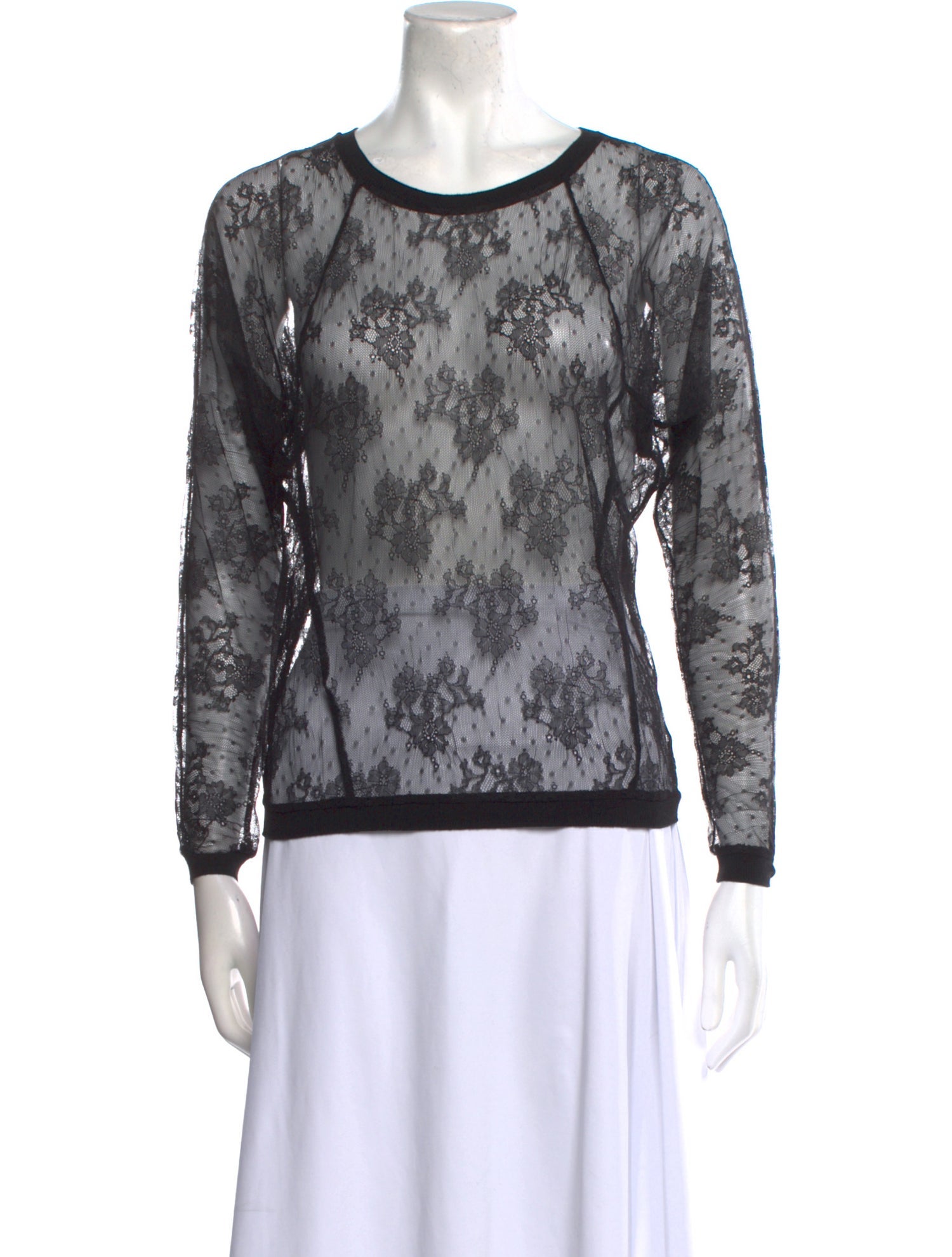 Maje Lace Lace Pattern Sweatshirt