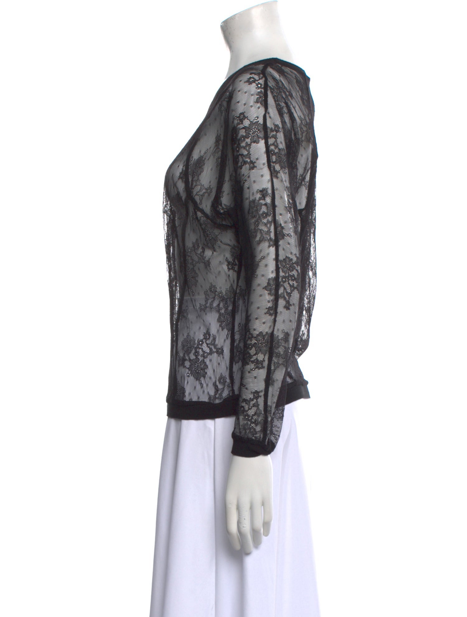 Maje Lace Lace Pattern Sweatshirt