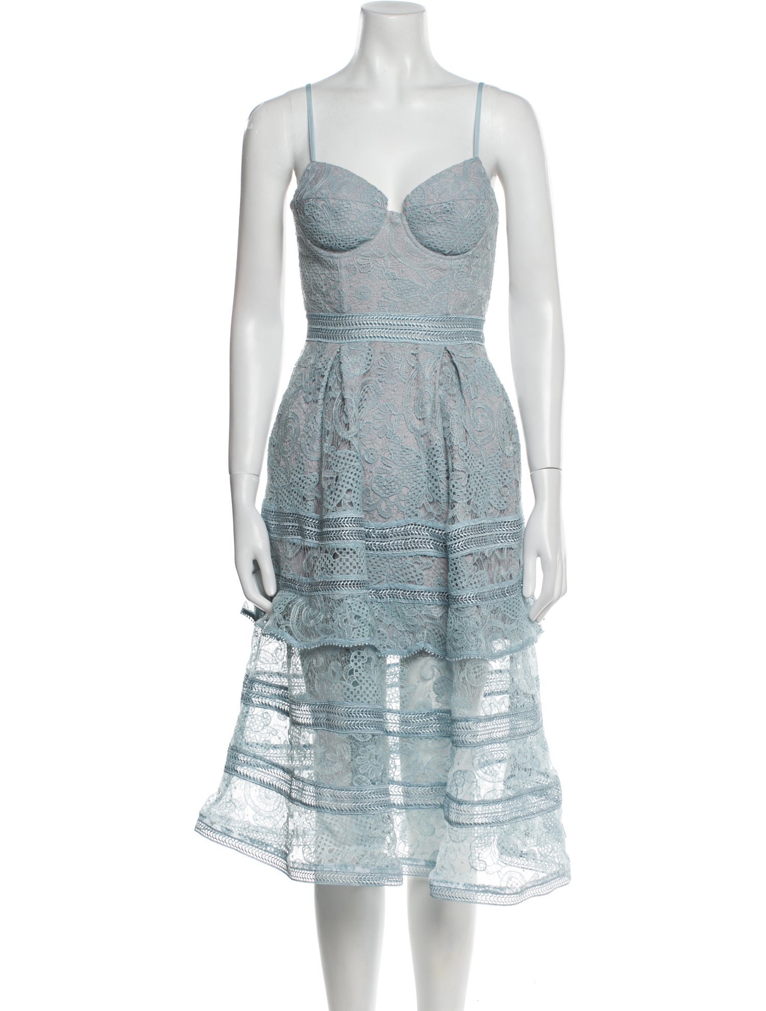 Maje Lace Pattern Midi Length Dress