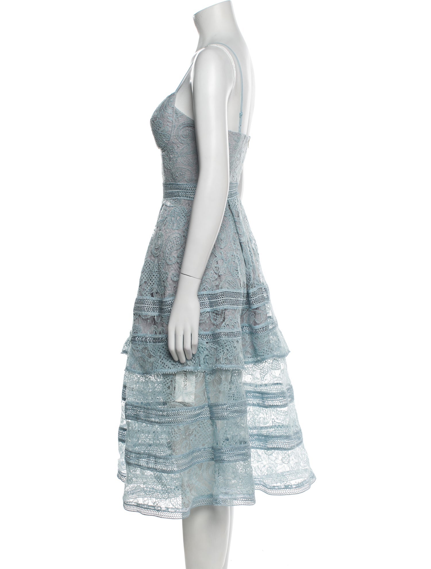 Maje Lace Pattern Midi Length Dress