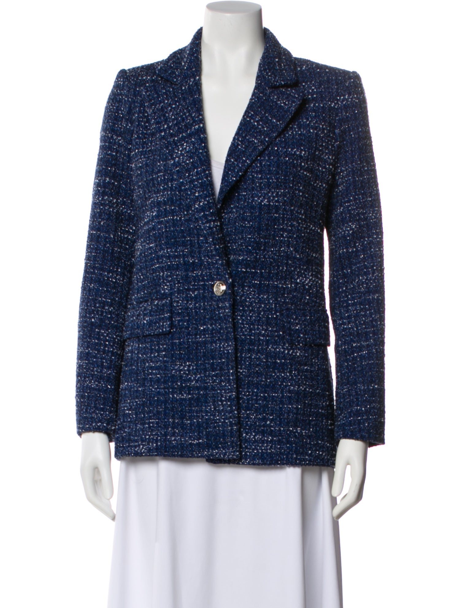Maje Tweed Pattern Blazer