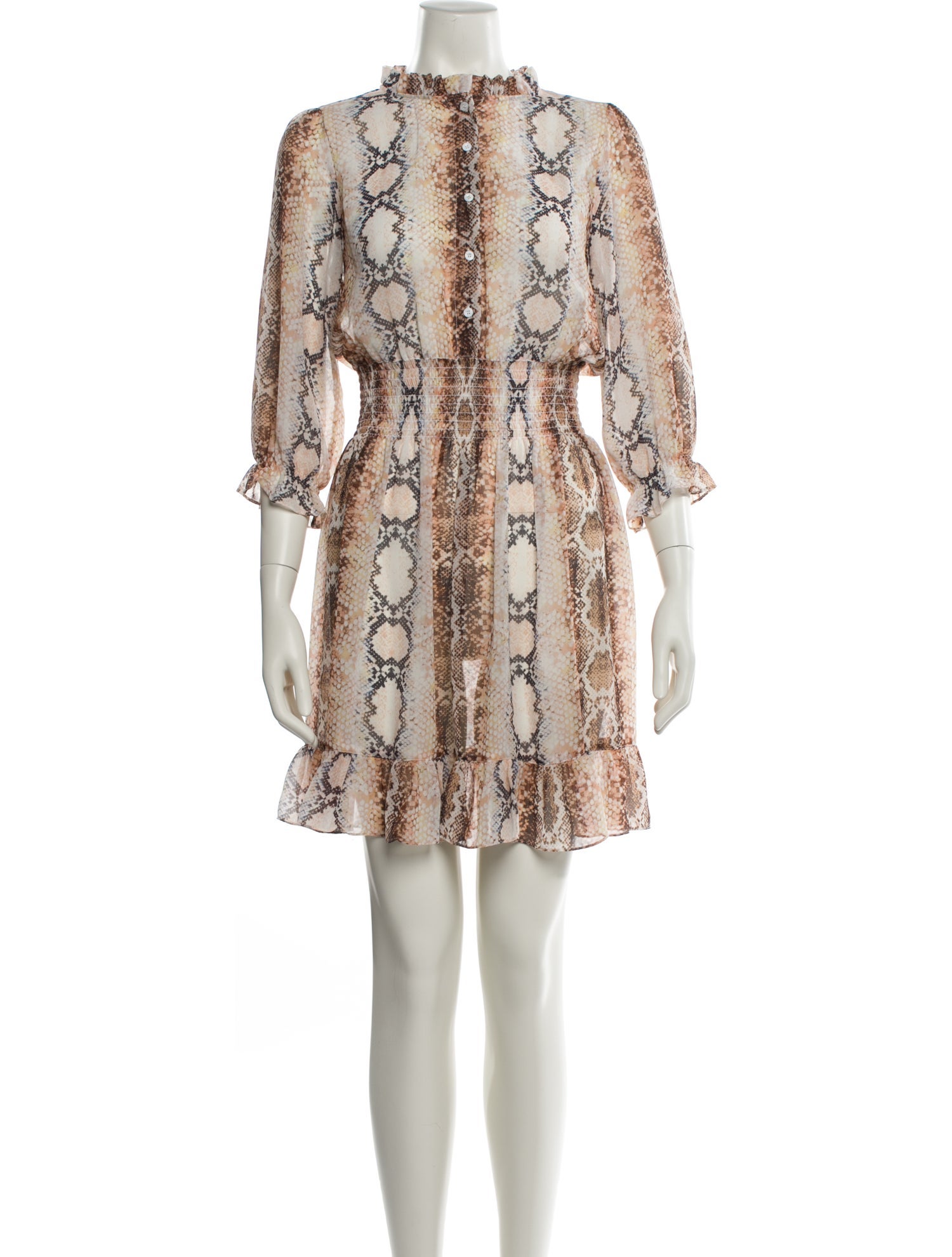 Maje Animal Print Mini Dress