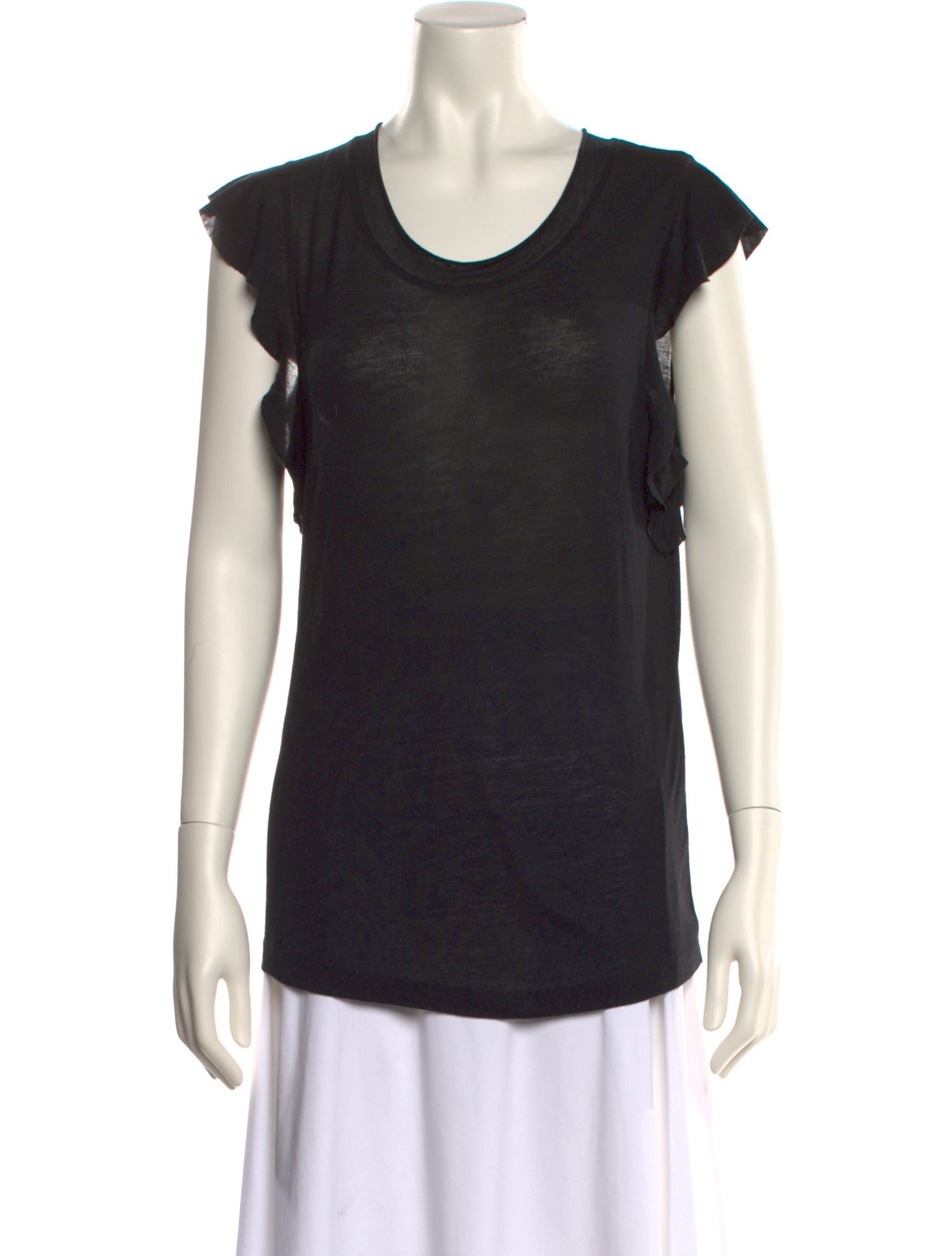 Maje Scoop Neck Short Sleeve T-Shirt