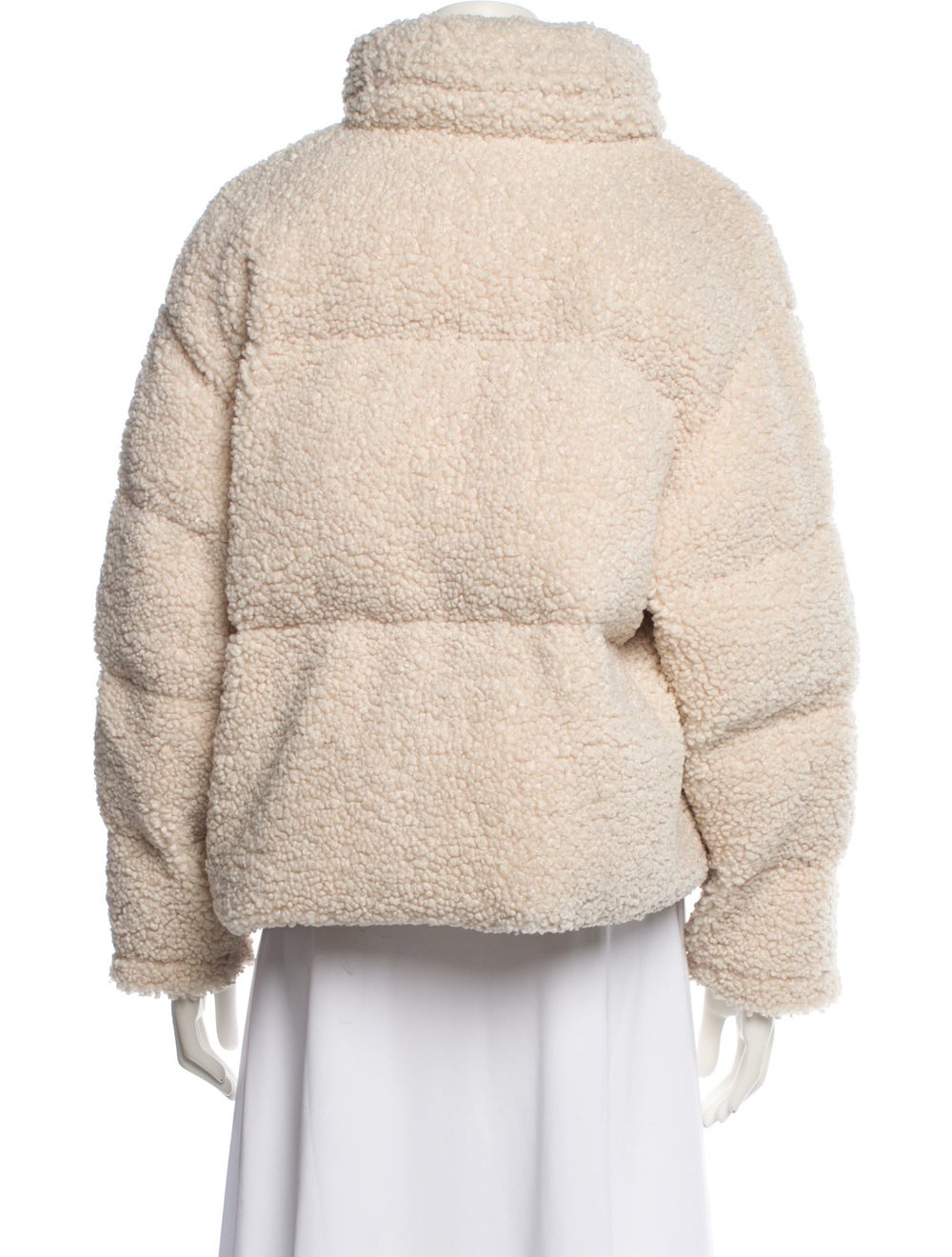 Maje Jacket Neutrals Stand Collar Patch Pockets & - image 3